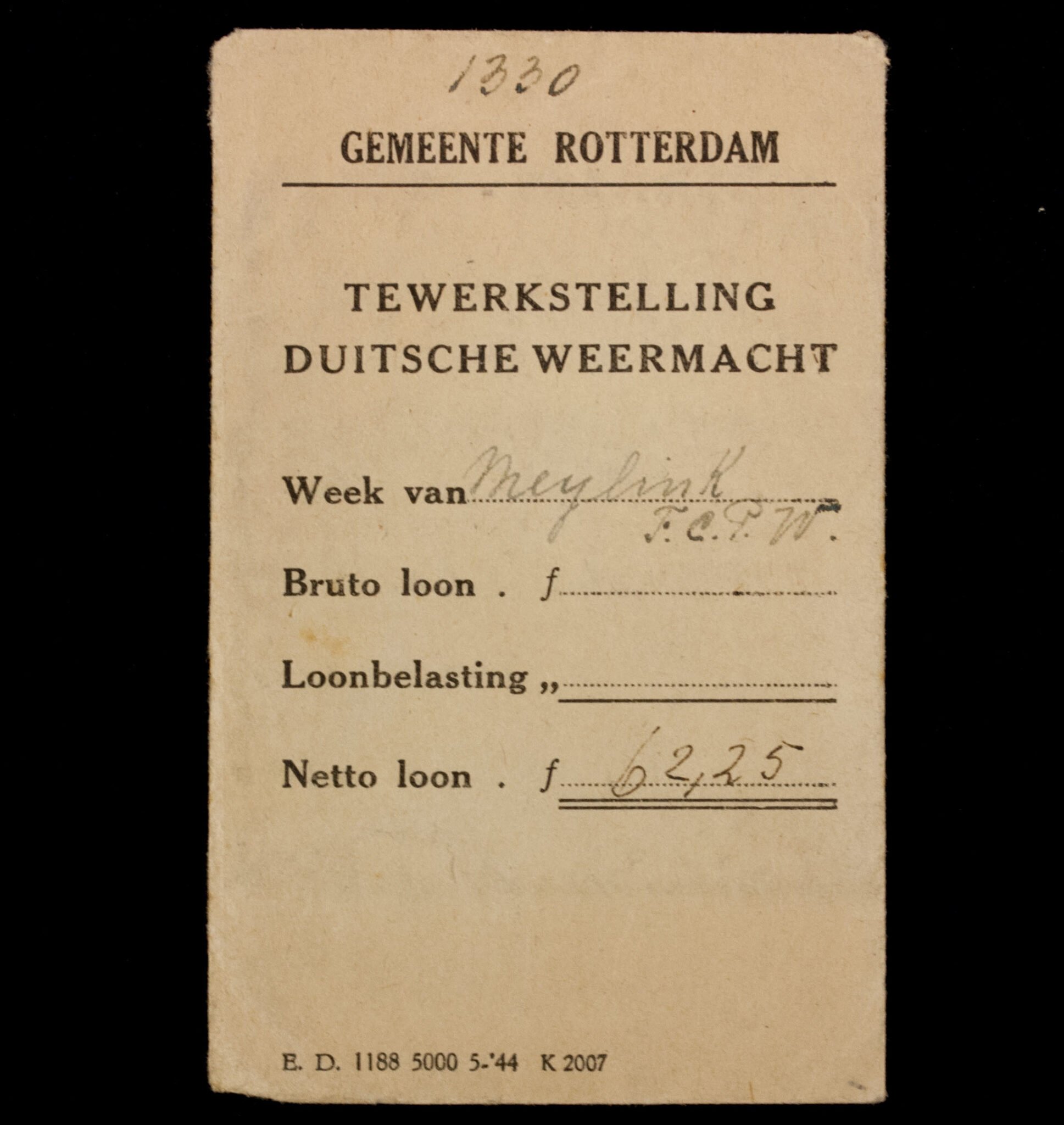 Gemeente Rotterdam tewerkstelling Duitsche Weermacht Rotterdam en Hoek van Holland grouping — image 2