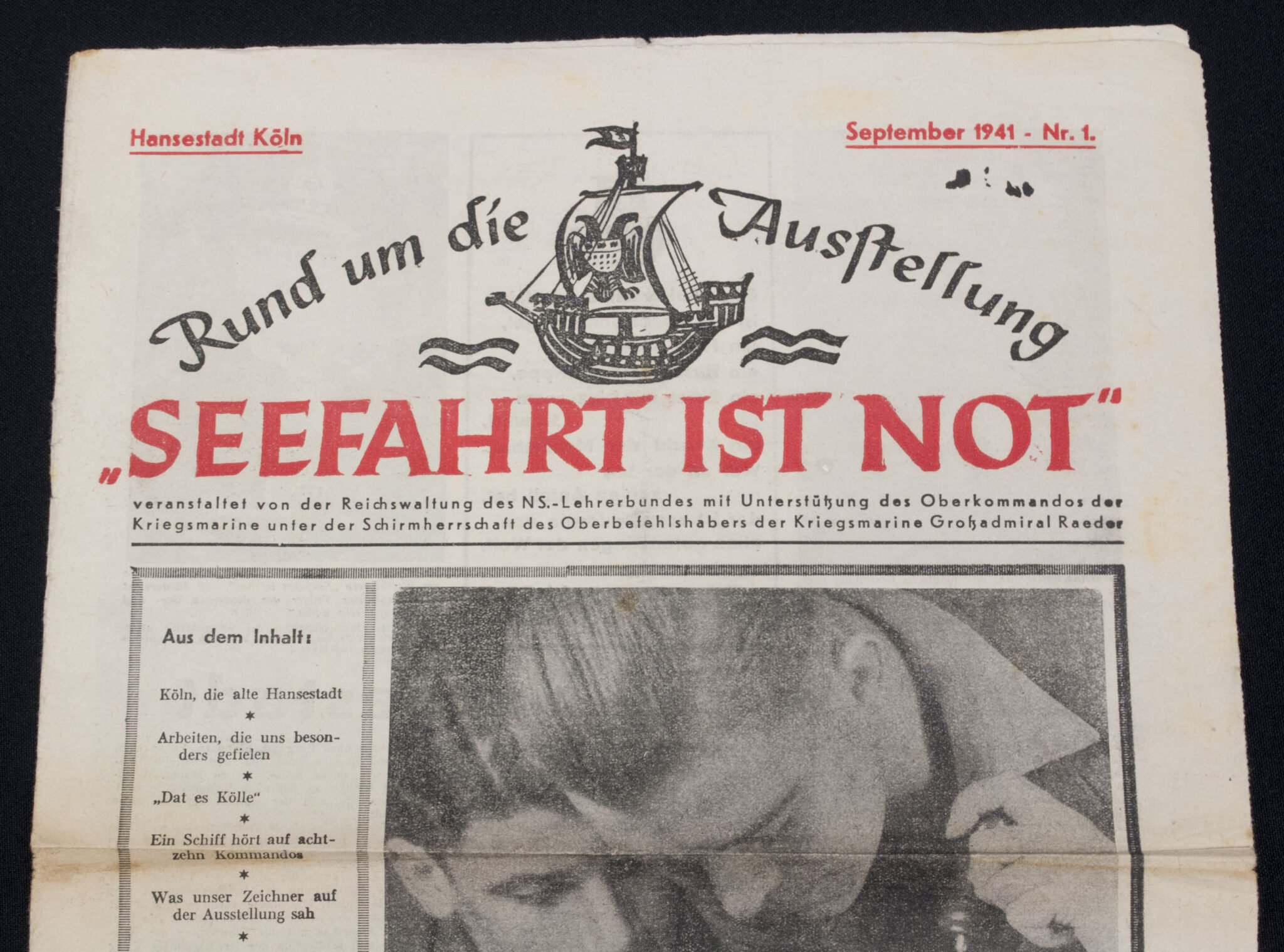 (Newspaper) Rundum die Ausstellung 'Seefahrt ist Not' September 1941 – Nr.1 — image 2