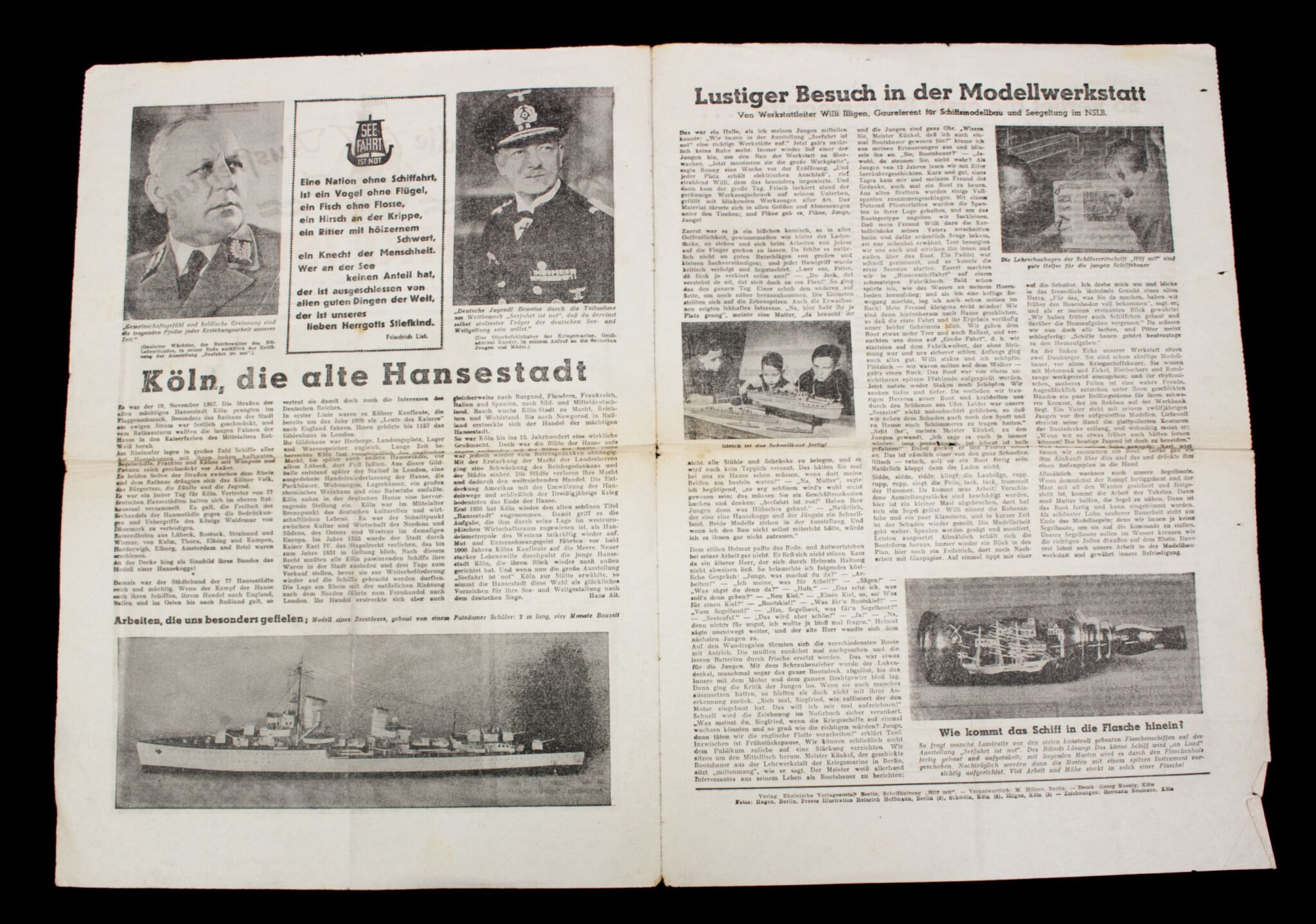 (Newspaper) Rundum die Ausstellung 'Seefahrt ist Not' September 1941 – Nr.1 — image 4