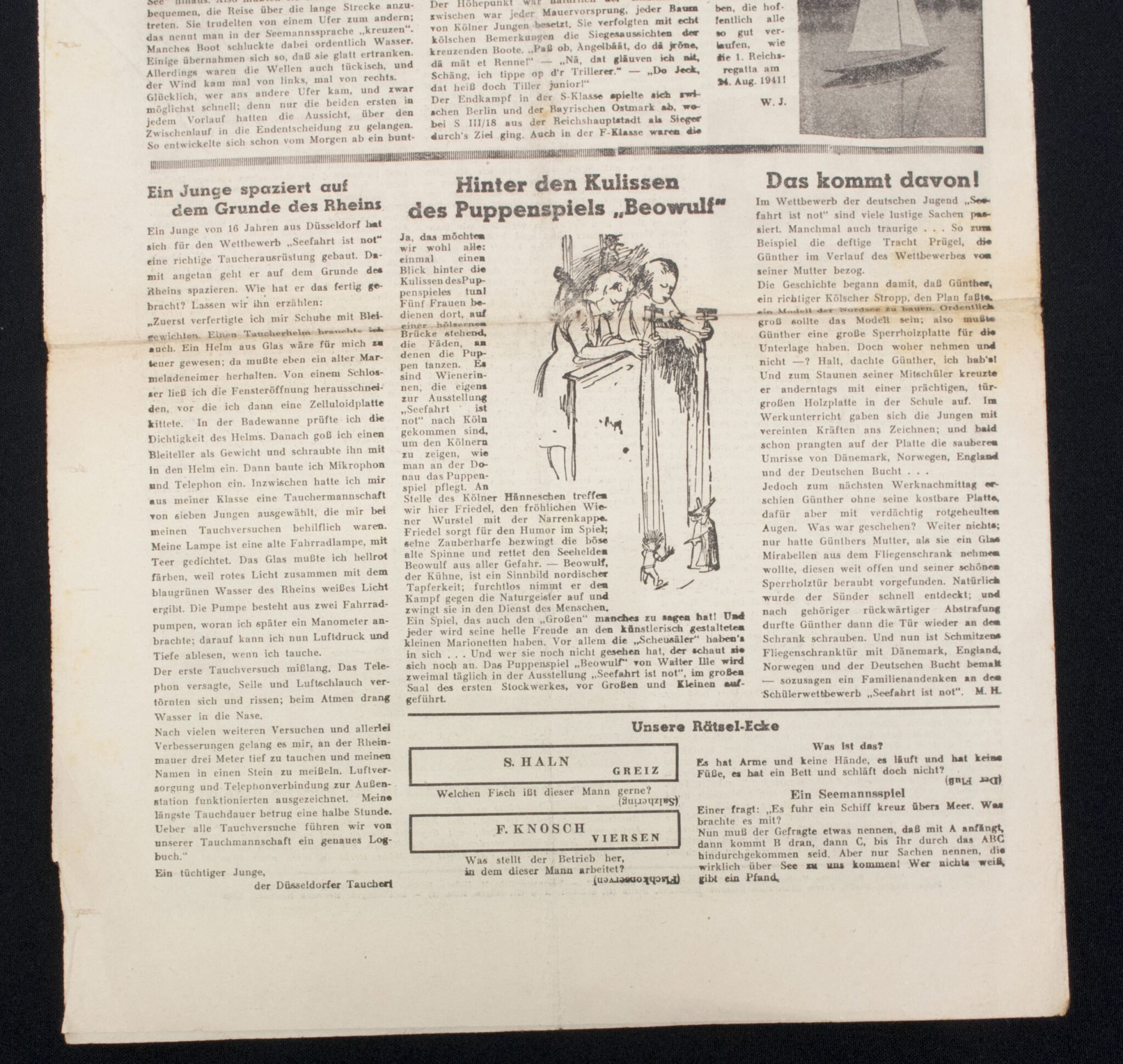 (Newspaper) Rundum die Ausstellung 'Seefahrt ist Not' September 1941 – Nr.1 — image 7