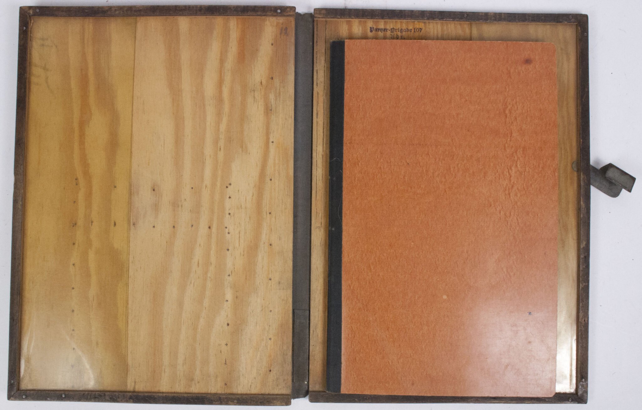 Named (!) Wooden map plotting board Panzer-Brigade 107 KDR. (Battle of Overloon and Market Garden) – RARE — image 20