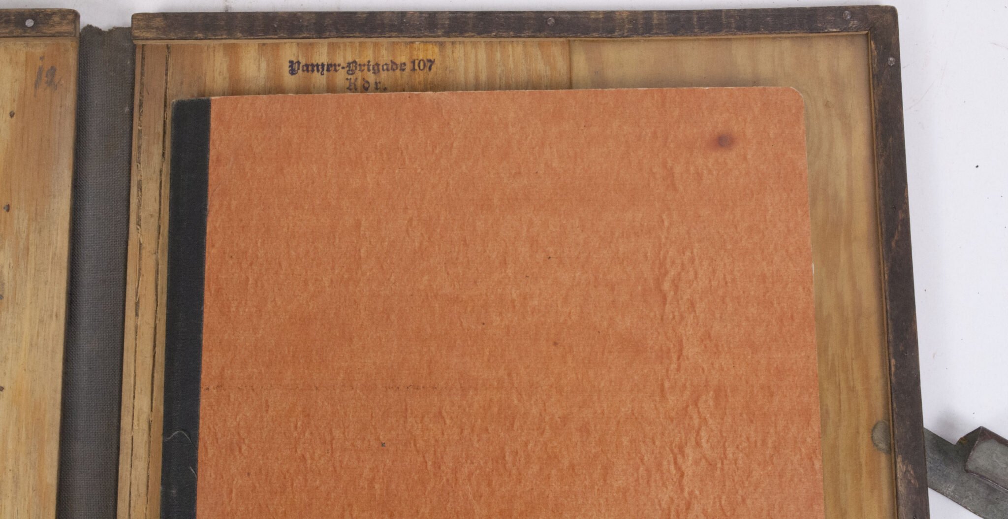 Named (!) Wooden map plotting board Panzer-Brigade 107 KDR. (Battle of Overloon and Market Garden) – RARE — image 26