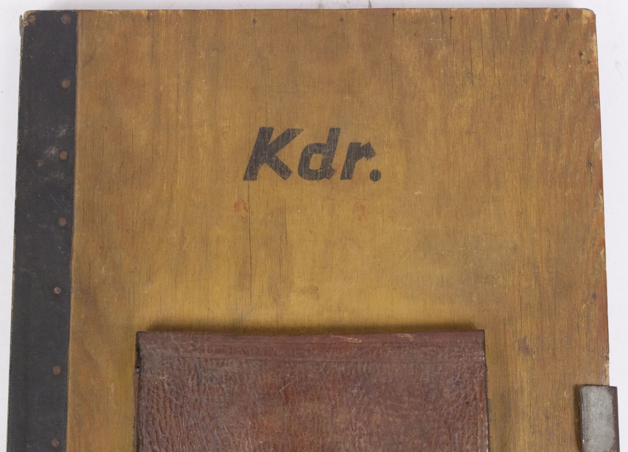 Named (!) Wooden map plotting board Panzer-Brigade 107 KDR. (Battle of Overloon and Market Garden) – RARE — image 3