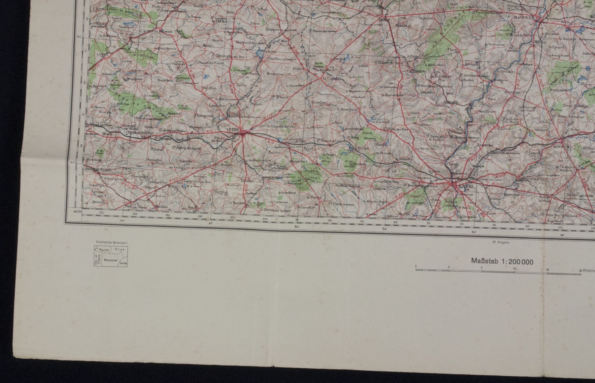 Named (!) Wooden map plotting board Panzer-Brigade 107 KDR. (Battle of Overloon and Market Garden) – RARE — image 57