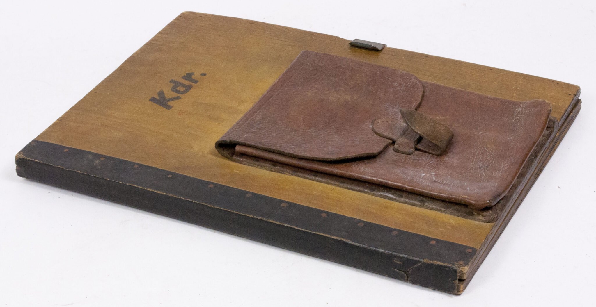 Named (!) Wooden map plotting board Panzer-Brigade 107 KDR. (Battle of Overloon and Market Garden) – RARE — image 7