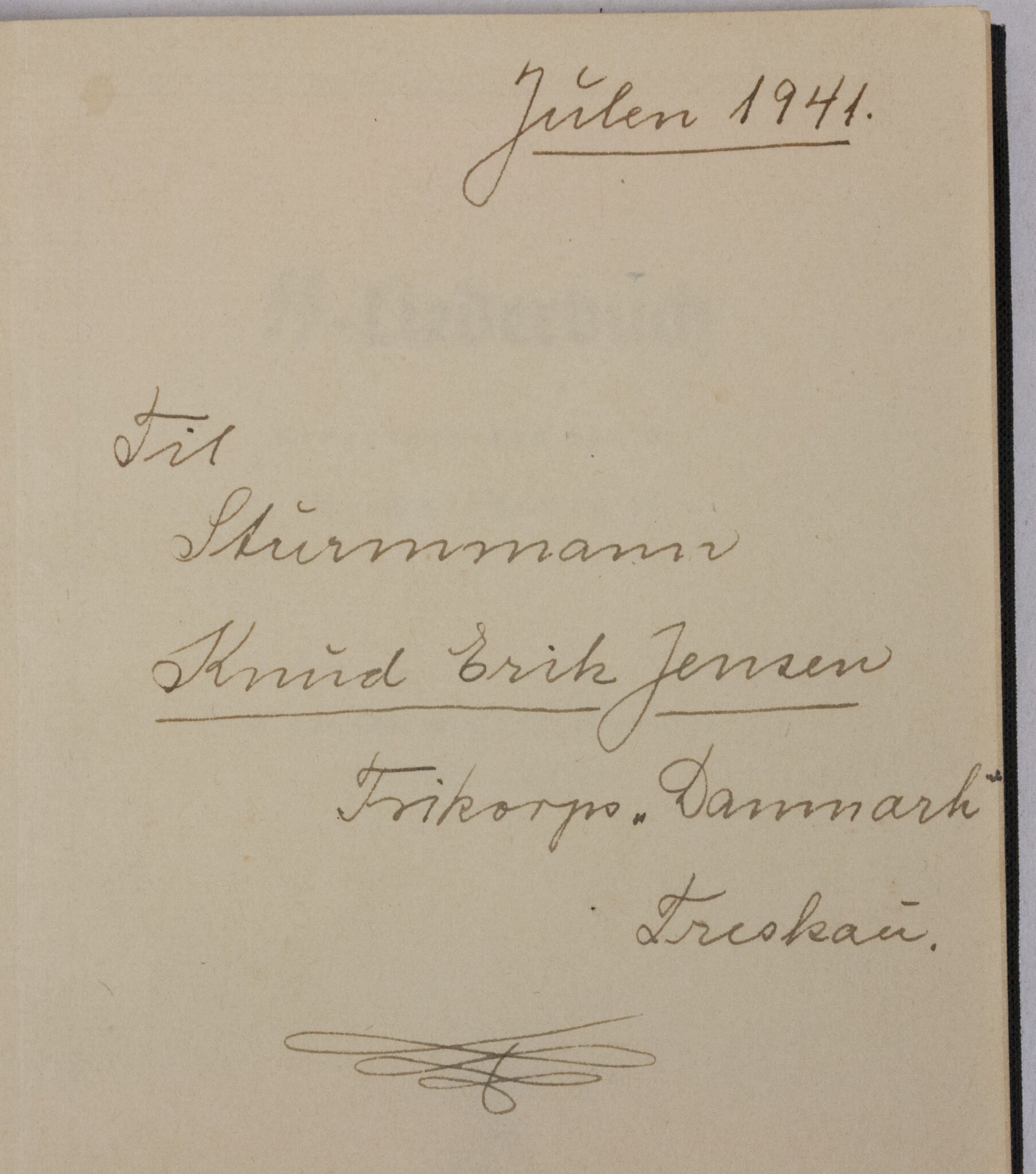 SS Liederbuch named to a Frikops Danmark member (1941) – Rare! — image 4