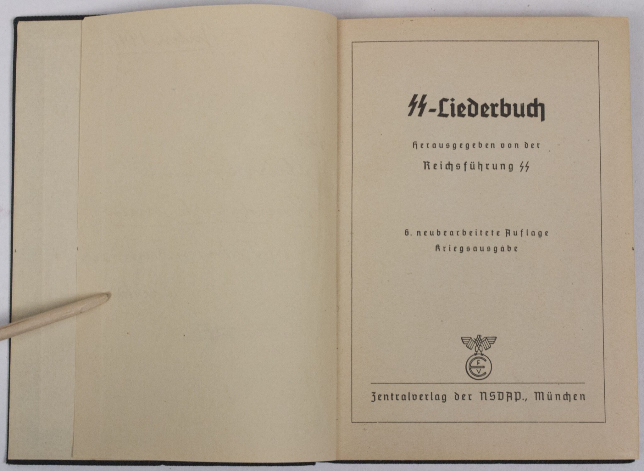 SS Liederbuch named to a Frikops Danmark member (1941) – Rare! — image 7