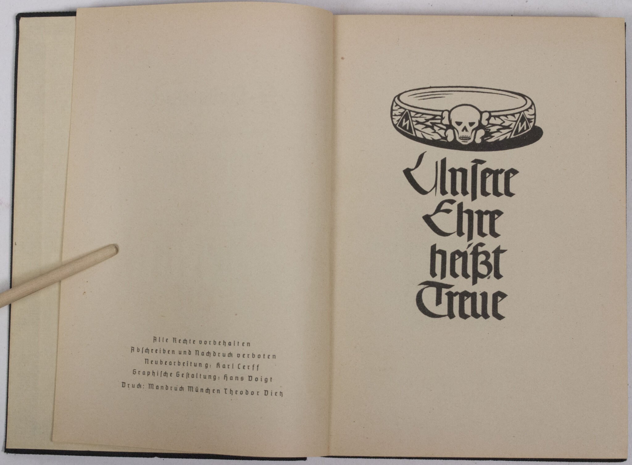 SS Liederbuch named to a Frikops Danmark member (1941) – Rare! — image 8