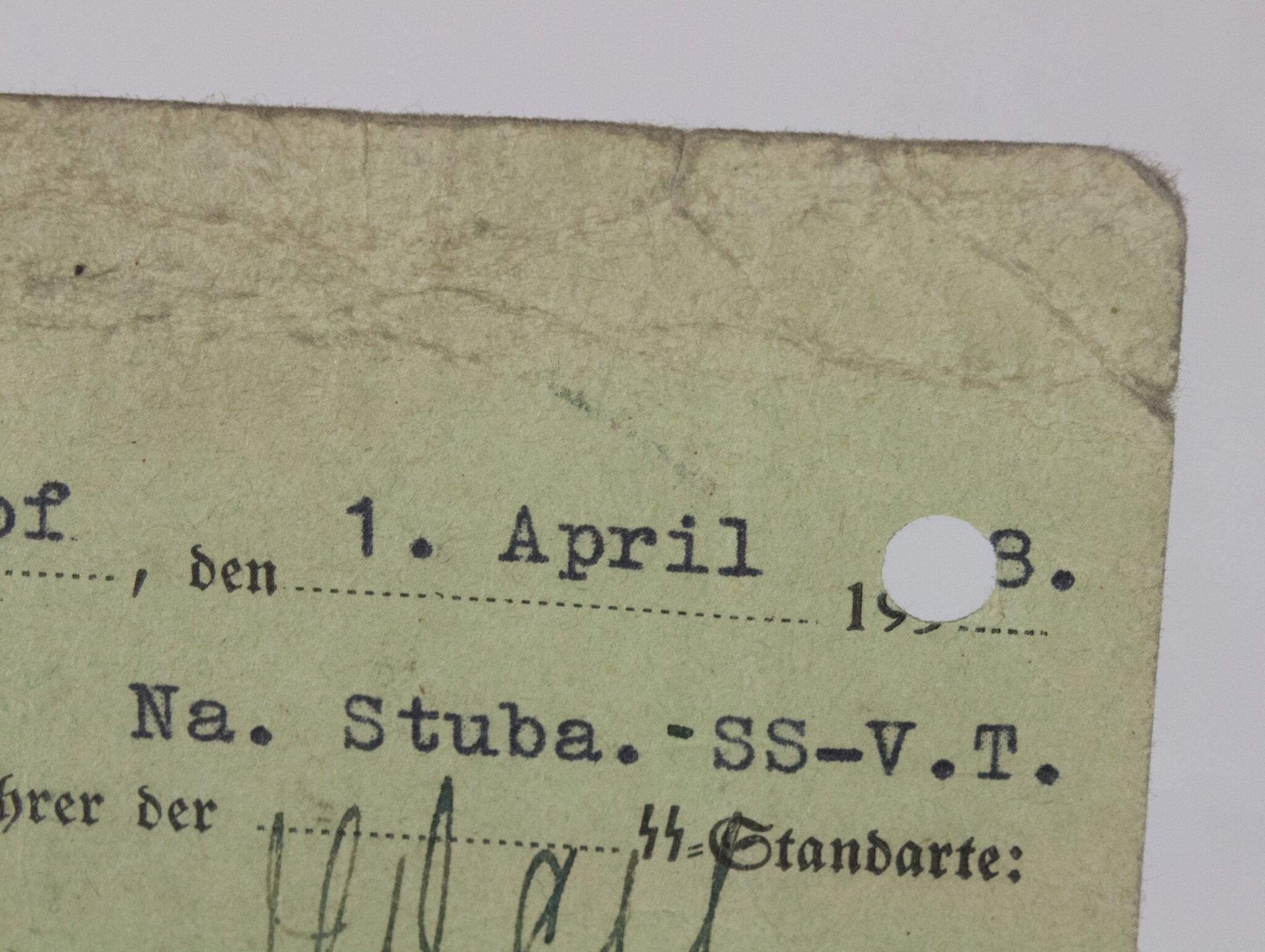 Vorläufiger SS-Ausweis – SS-Na.Stuba Berlin-Adlershof (1938) — image 10