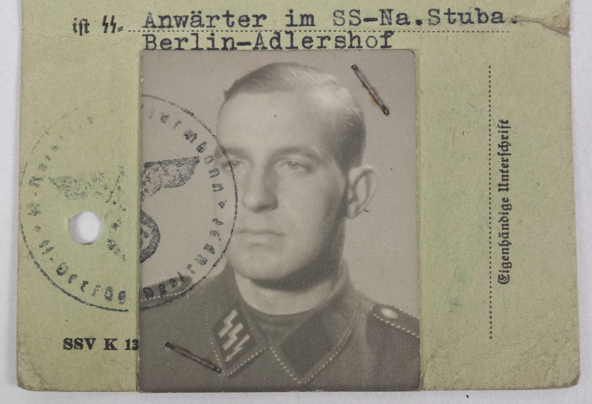 Vorläufiger SS-Ausweis – SS-Na.Stuba Berlin-Adlershof (1938) — image 4