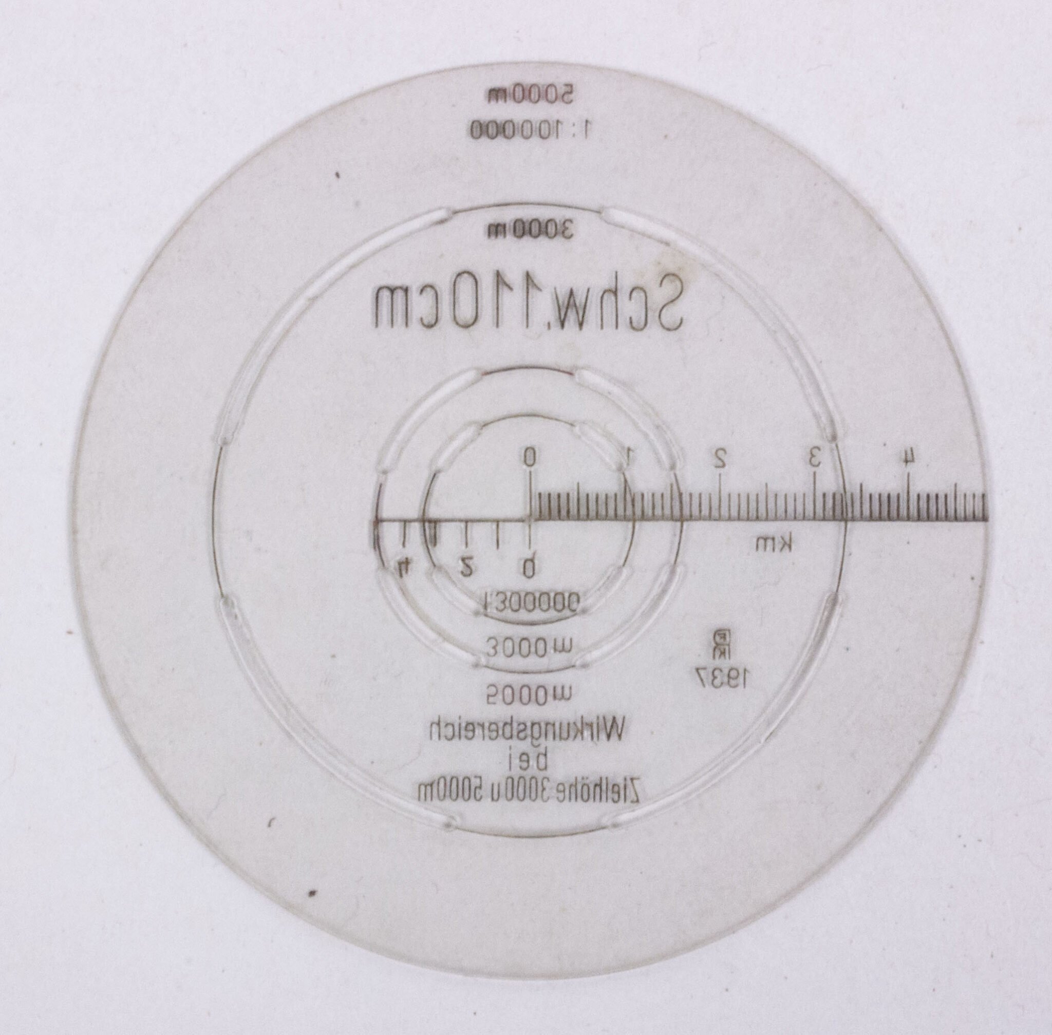 Mapcase spare Flak range card (FKR marked) dated 1937 — image 2