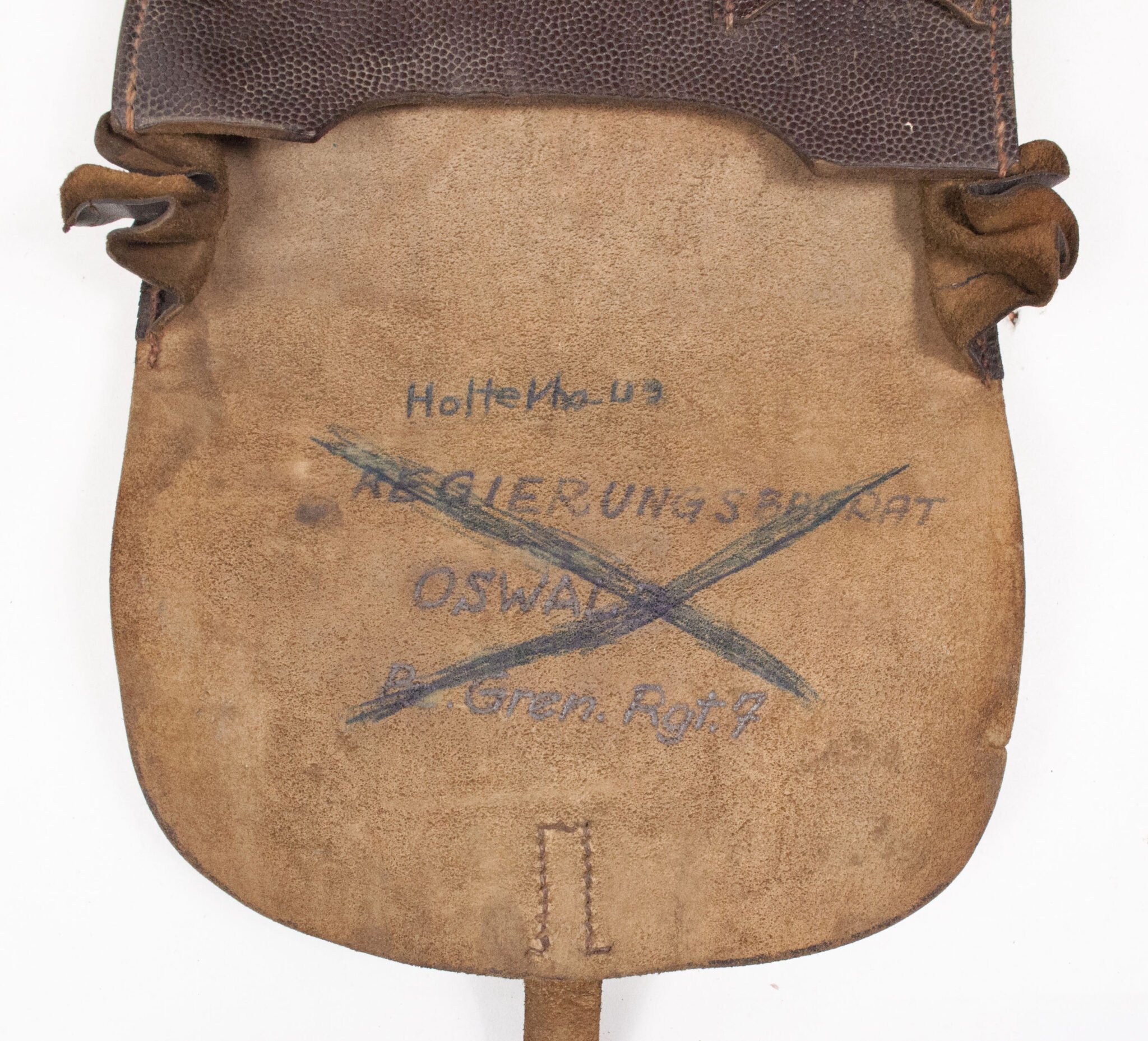 German brown mapcase (marked Regierungsbaurat Oswald, Pz. Gren. Rgt. 7) — image 13