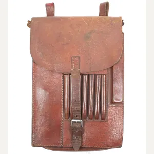 Smooth brown leather mapcase