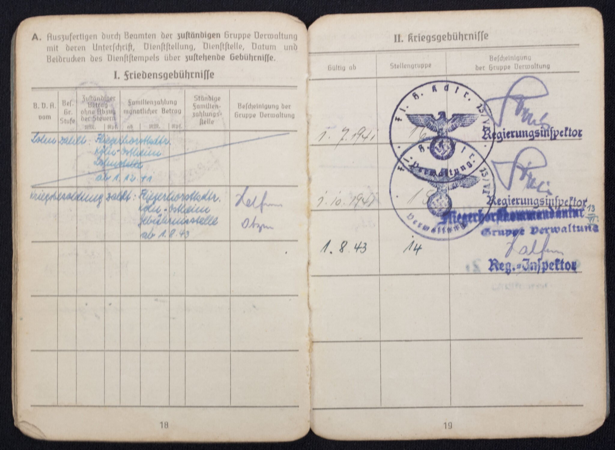 Soldbuch Flieger Fliegerhorstkompanie 13/VI mit Eintragung Ostmedaille , Kraftfahrbewährungsabzeichen in Silber — image 16