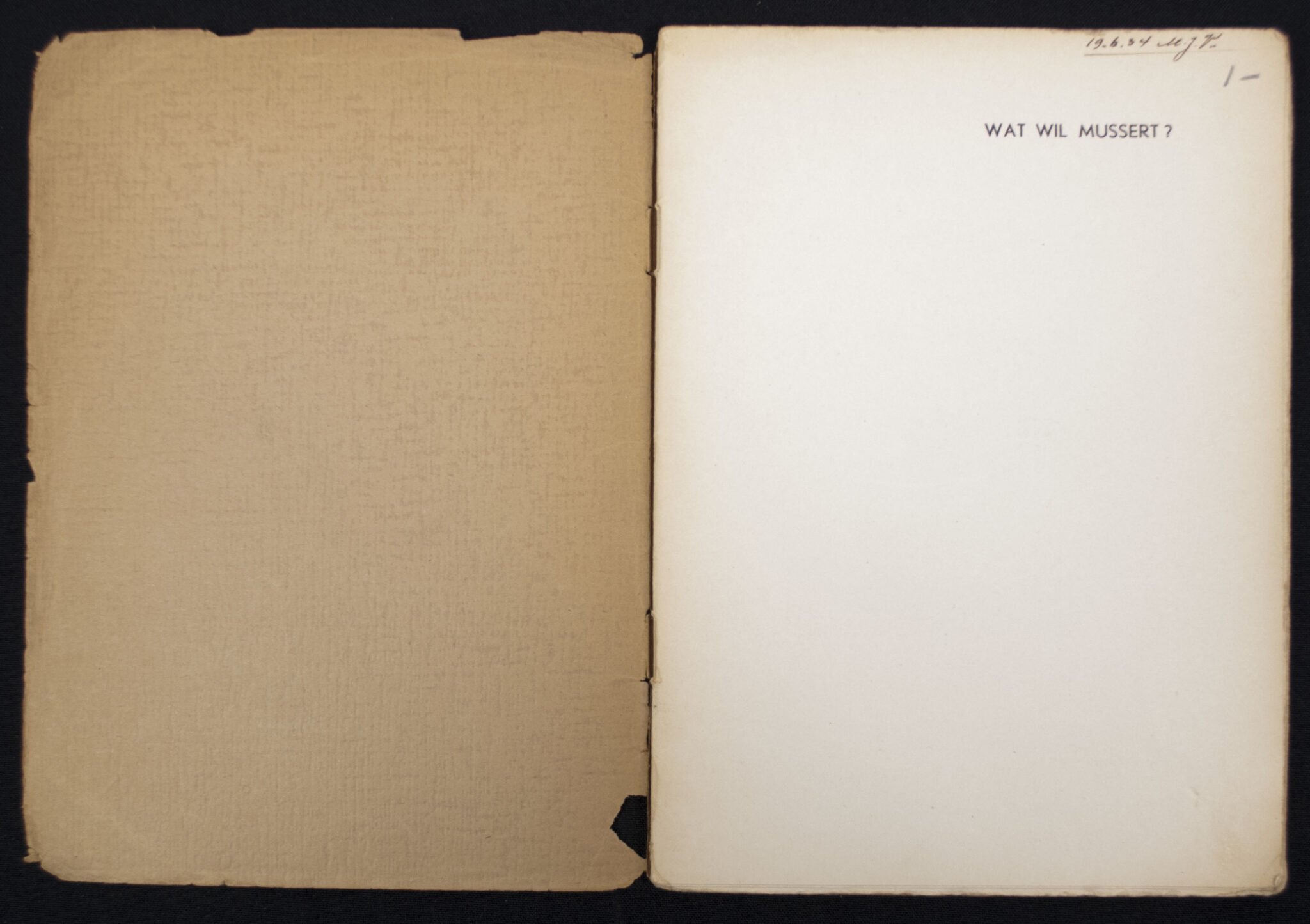 (Brochure) Wat wil Mussert? Iets over de NSB) (1934) — image 2