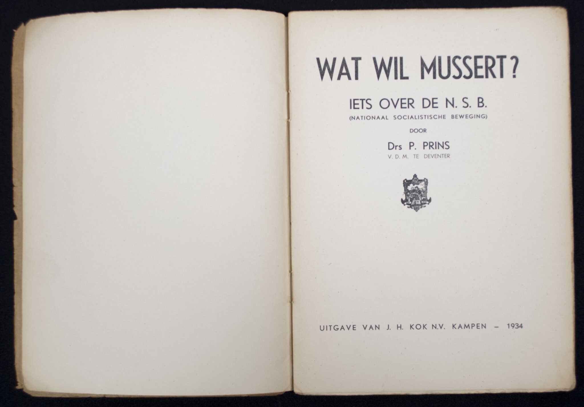(Brochure) Wat wil Mussert? Iets over de NSB) (1934) — image 3