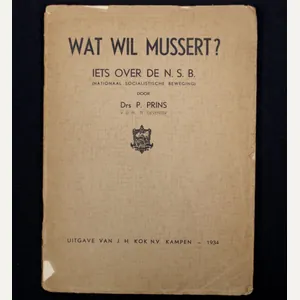 (Brochure) Wat wil Mussert? Iets over de NSB) (1934)