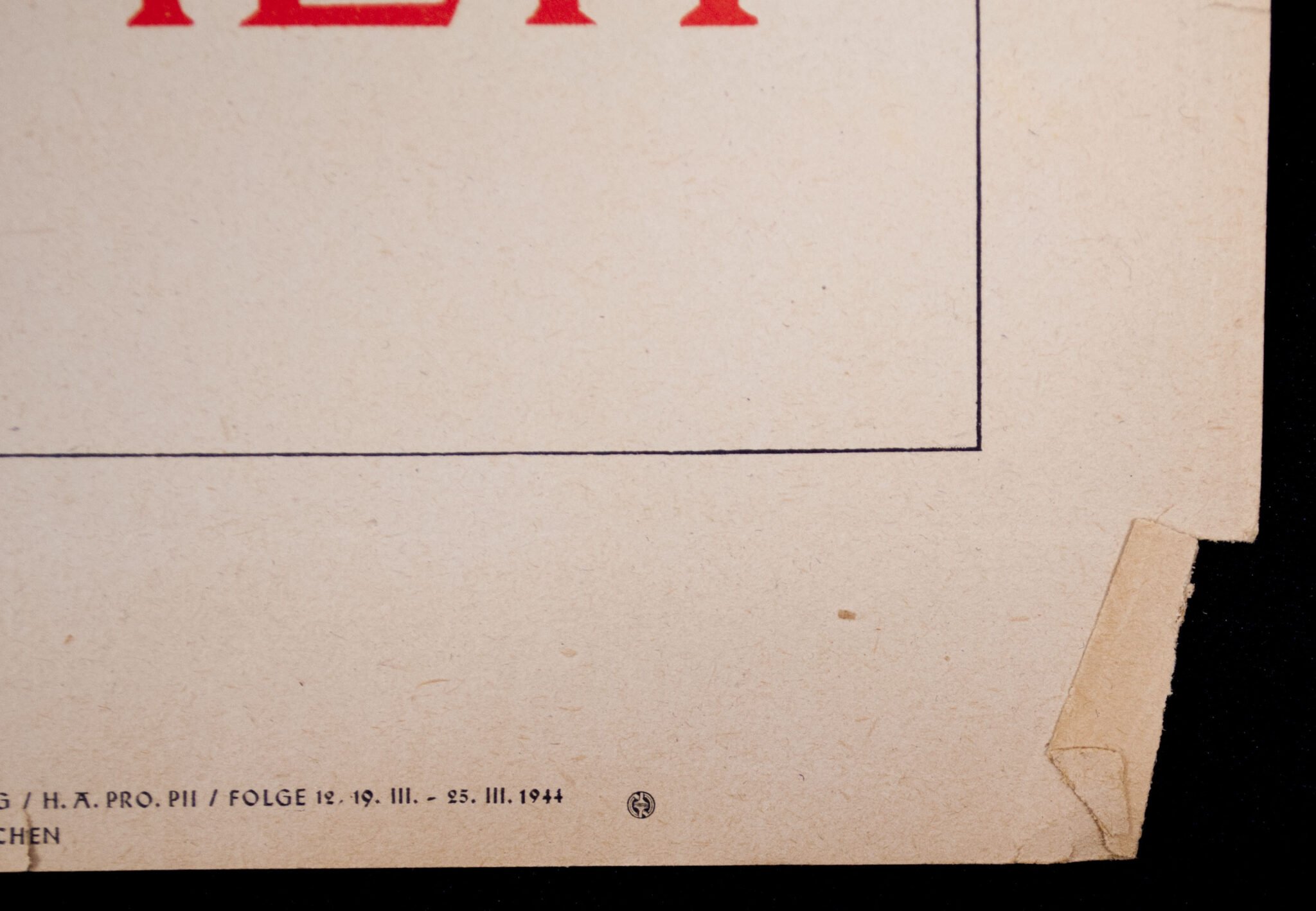 WWII German NSDAP Wochenspruch Es Gibt nur eine Sünde FEIGHEIT (1944) — image 4