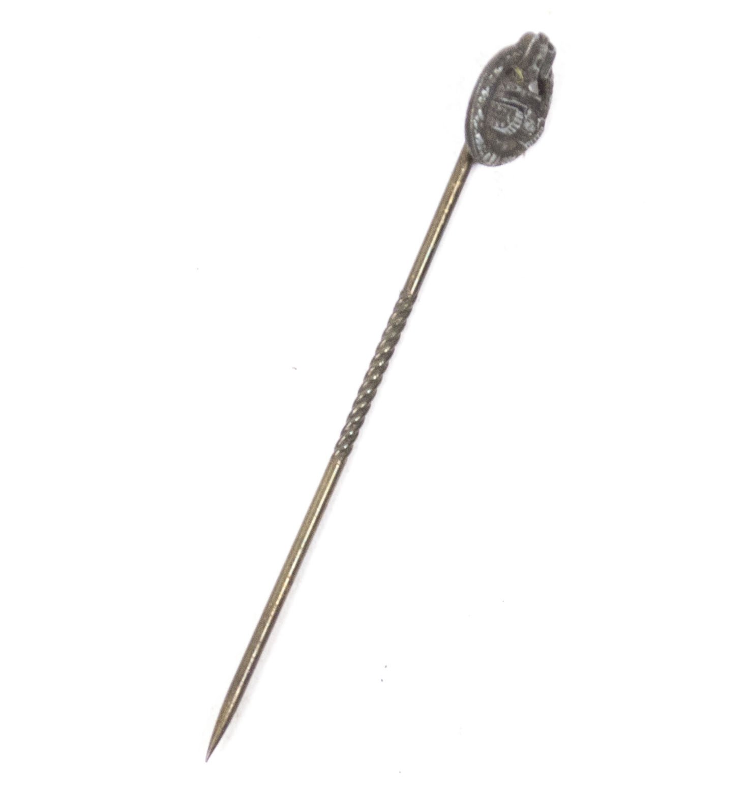 Panzerkampfabzeichen (PKA) / Panzer Assault Badge (PAB) miniature 'Baby Panzer' stickpin — image 3