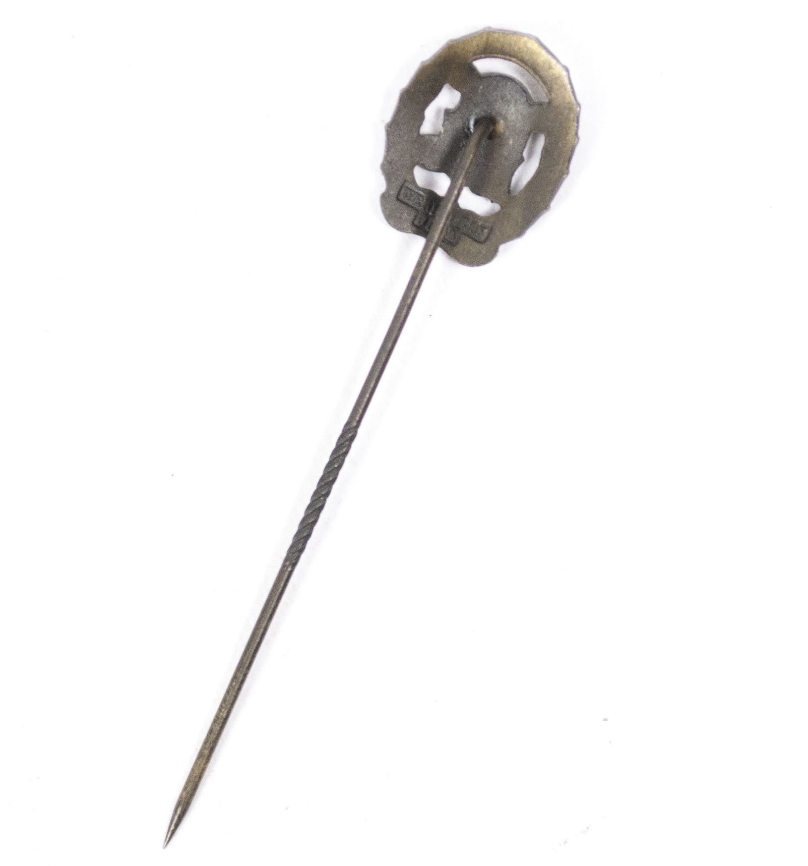 Deutsches Reichssportabzeichen (DRL) bronze minaiture stickpin (Maker Wernstein Jena) — image 4
