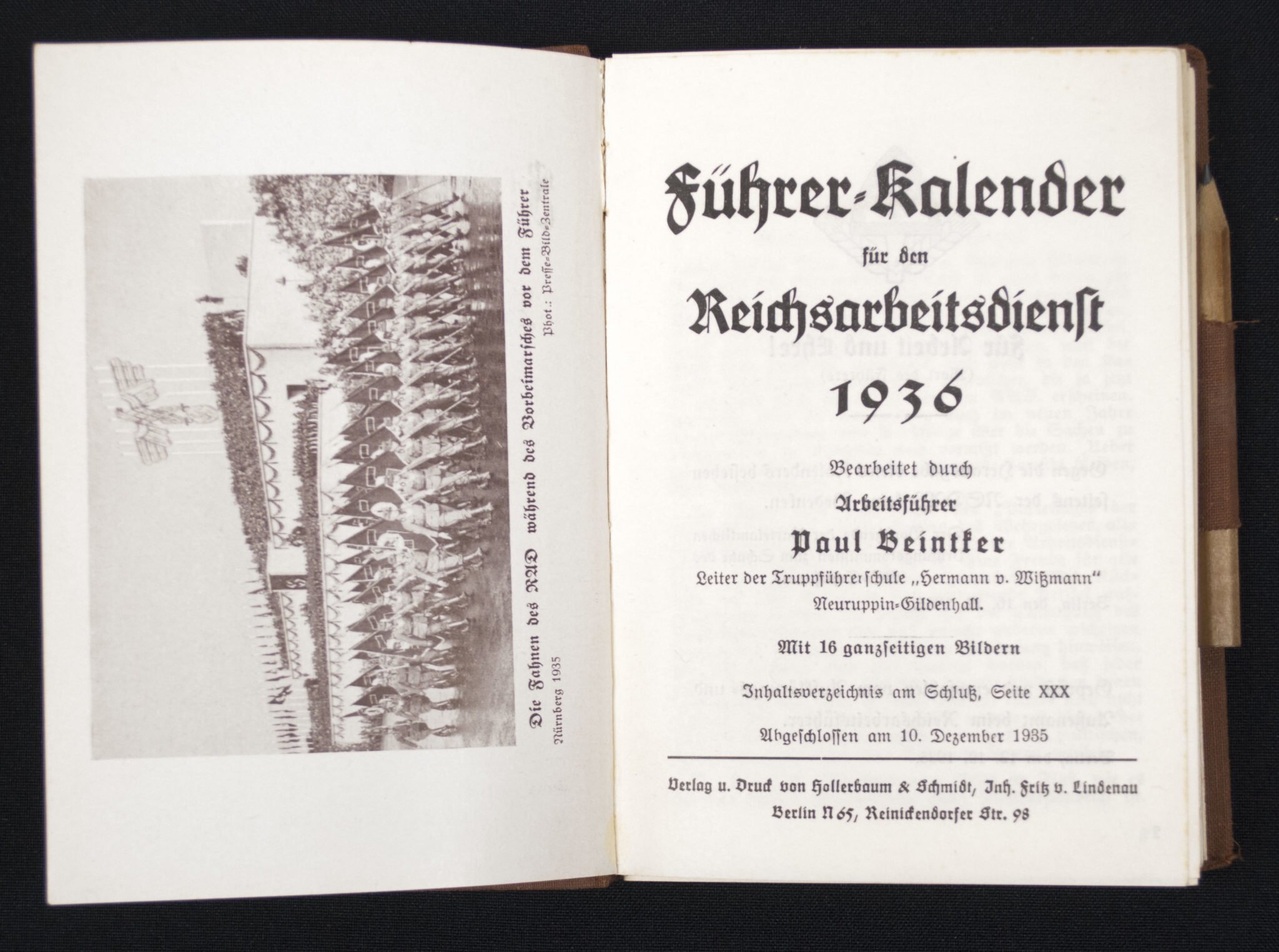 (Book) Führer Kalender für den Reichsarbeitsdienst 1936 – RARE! — image 5