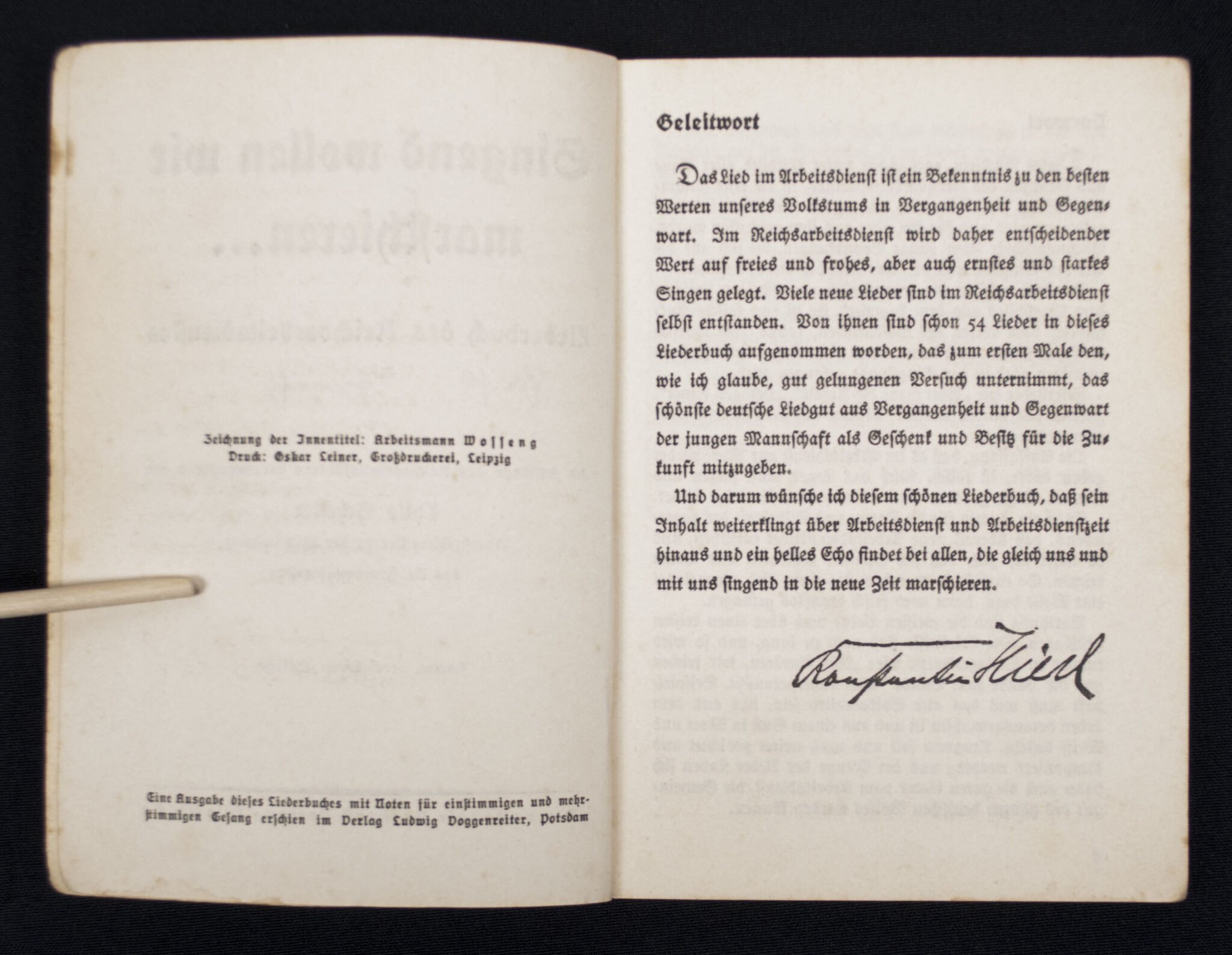 (Book) Liederbuch des Reichsarbeitsdienstes – Singend wollen wir Marchieren — image 4
