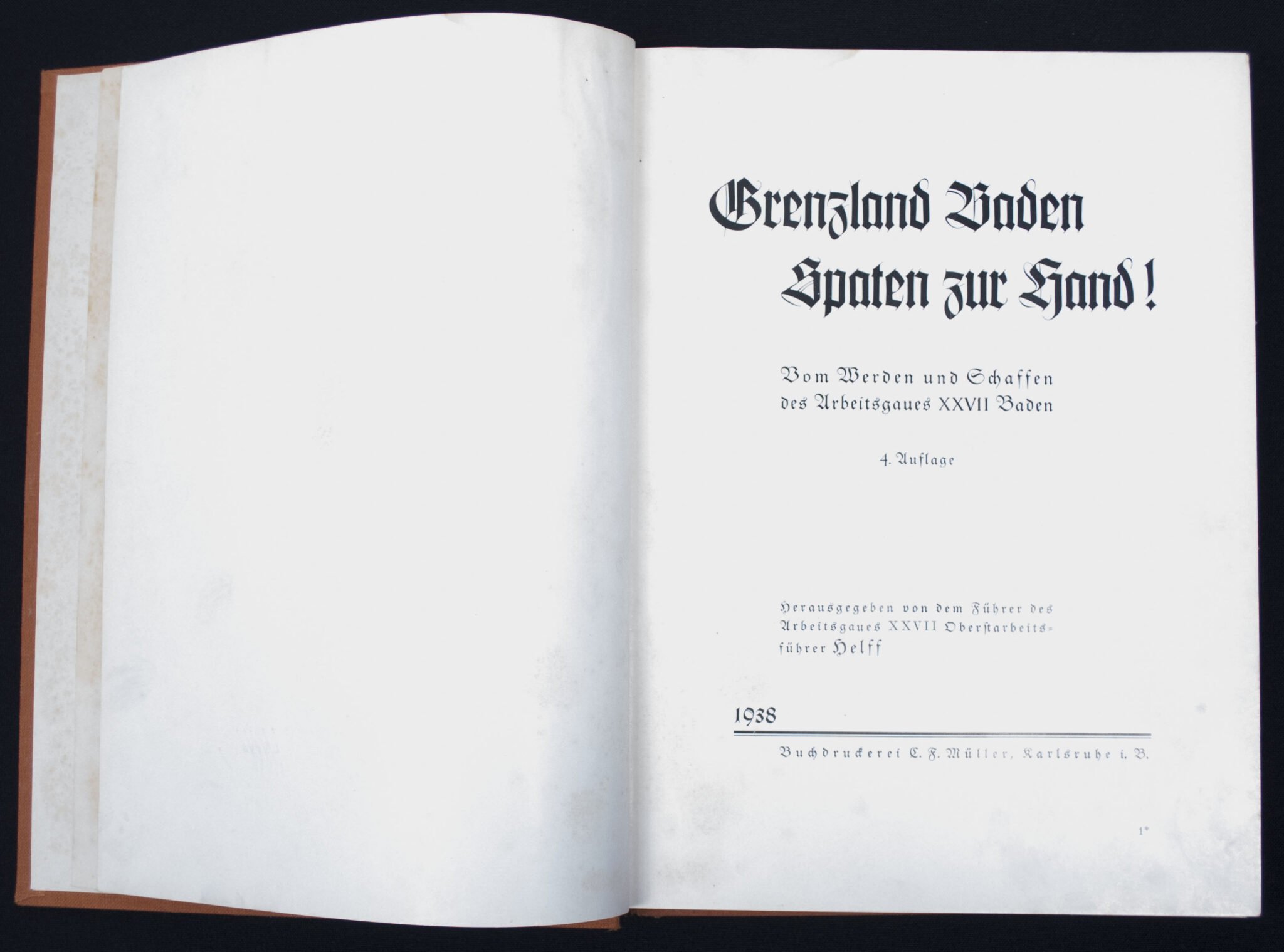 (Book) Grenzland Baden – Spaten zur Hand – Das Werden und Schaffen des Arbeitsgaues XXVII Baden (1938) — image 5