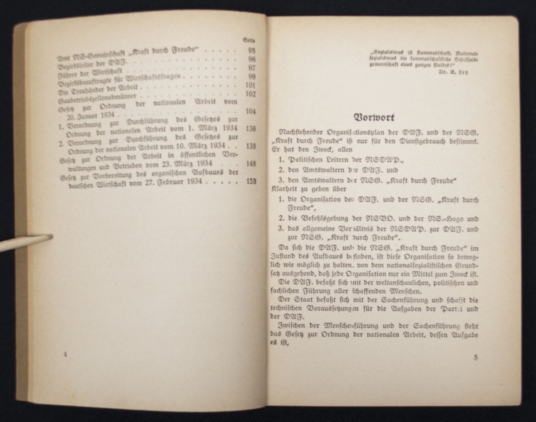(Book) Organisation der Deutschen Arbeitsfront und der N.S. Gemeinschaft Kraft durch Freude (1939) — image 5