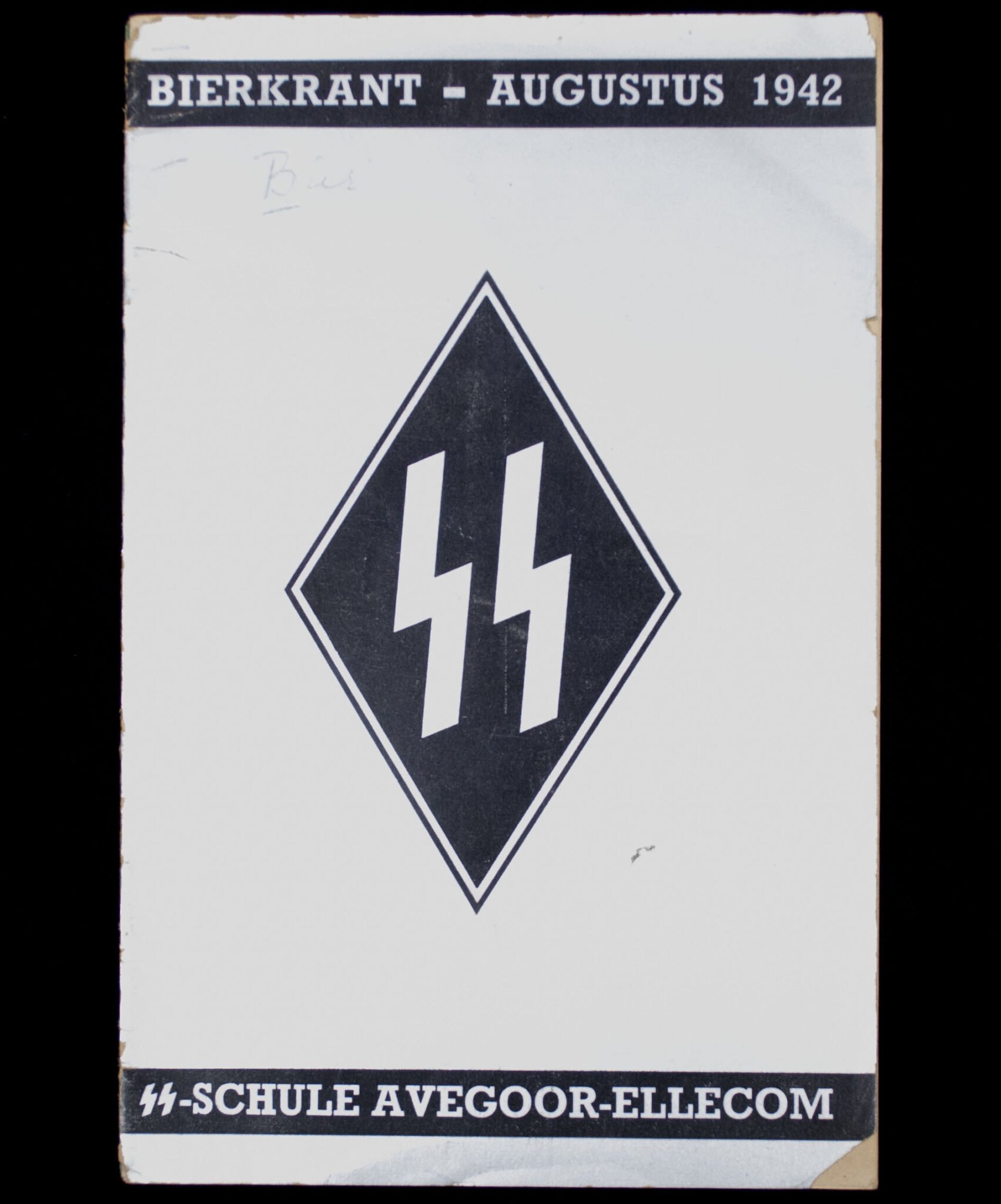 (Brochure) Dutch SS – Bierkrant Augustus 1942 – SS-Schule Avegoor-Ellecom – EXTREMELY RARE! — image 2