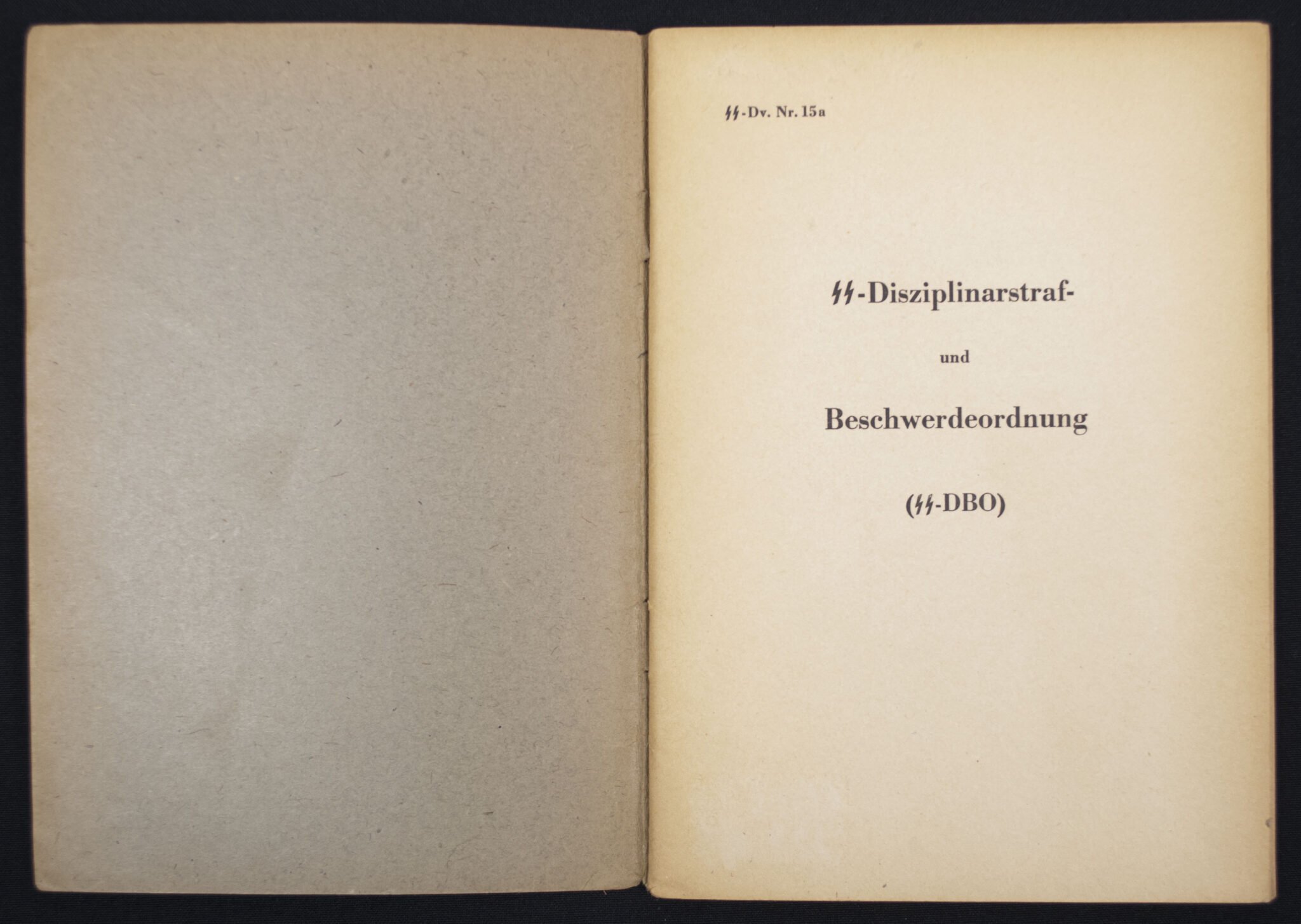 (Brochure) SS-Dv.Nr.15a – SS-Disziplinarstraf- und Beschwerdeordnung (SS-DBO.) – RARE! — image 3