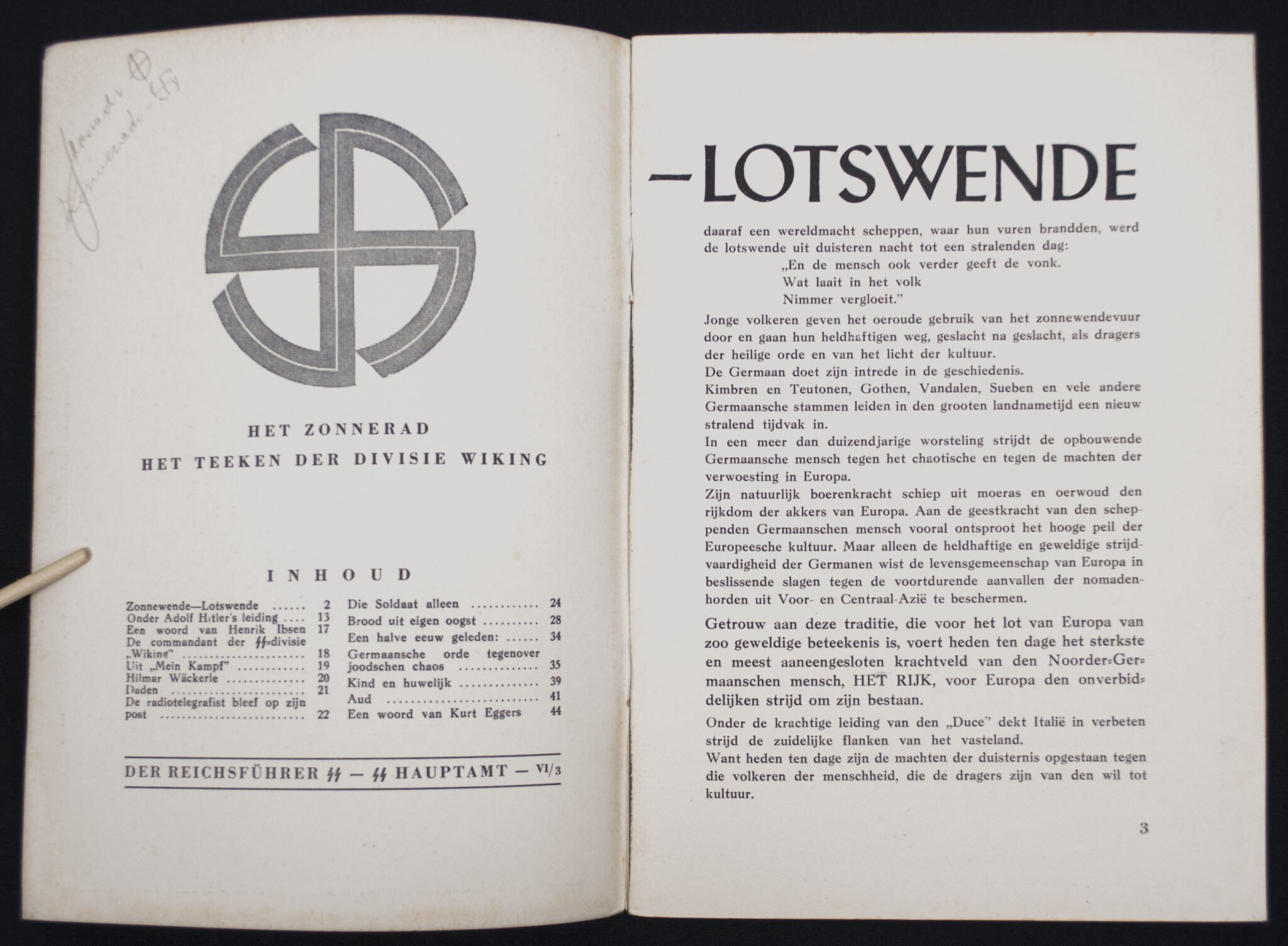 (Brochure/Flemish) SS Germanische Leithefte – Antwerpen. 1941. Nr.2 — image 2