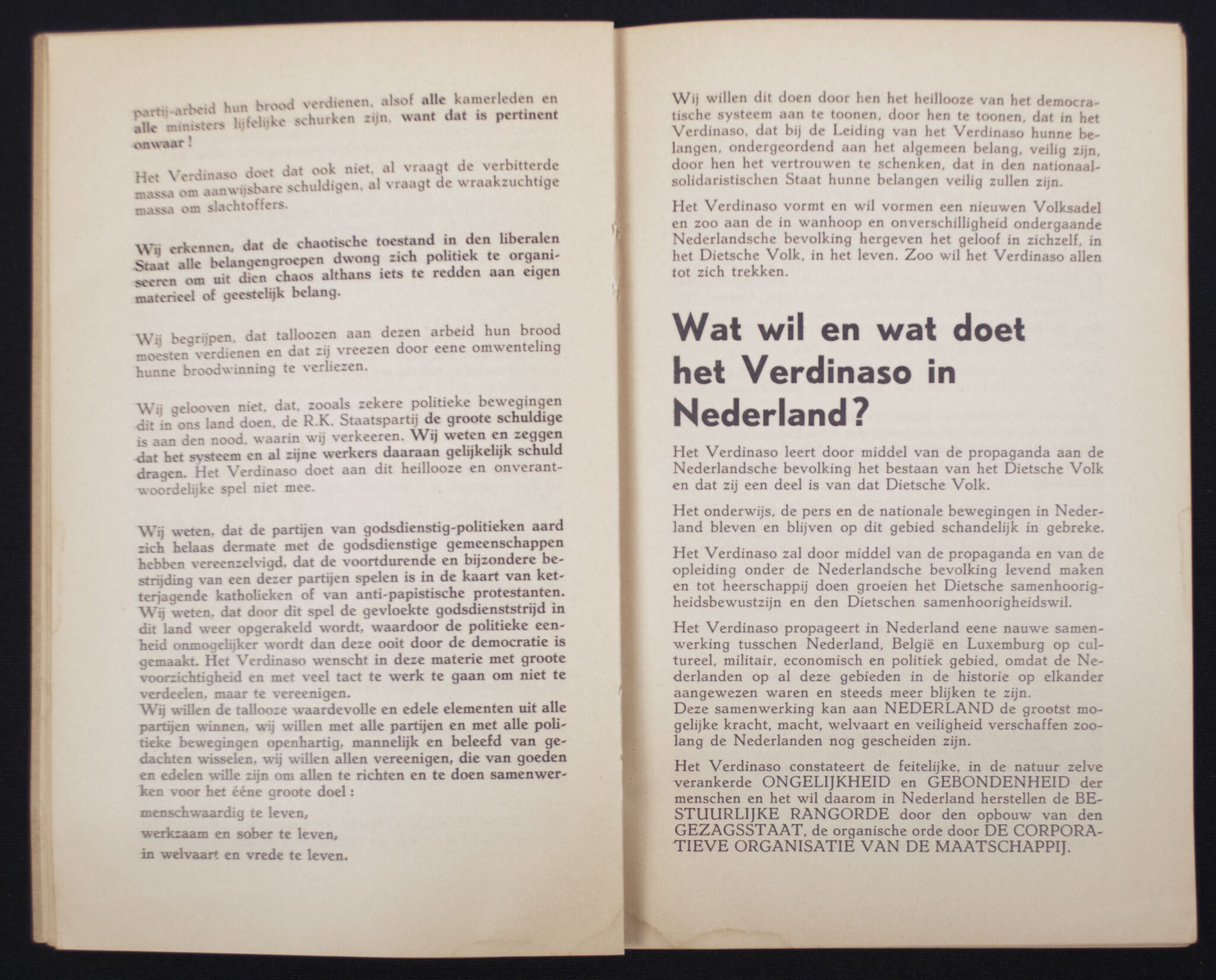 (Brochure) Ernst Voorhoeve – Wat is en wat wil het Verdinaso-Nederland — image 4