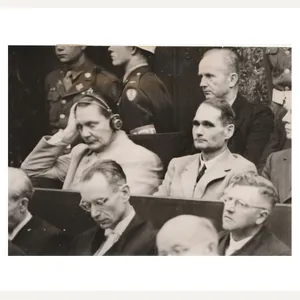 (Pressphoto) Nuremberg Trials – Hermann Goering + Rudolf Hess