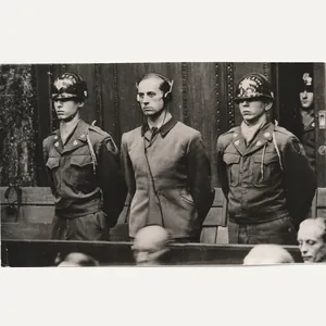 (Pressphoto) Nuremberg Trials – Karl Brand 'Hitler physician to hang'