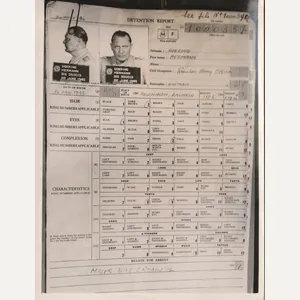 (Pressphoto) Nuremberg Trials – Detention report sheet of Herman Goering