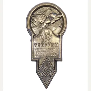 H.-J. B.D.M. J.-V. Treffen Unterbann I/207 Lössnitz/Erzg. Juni 1934 abzeichen