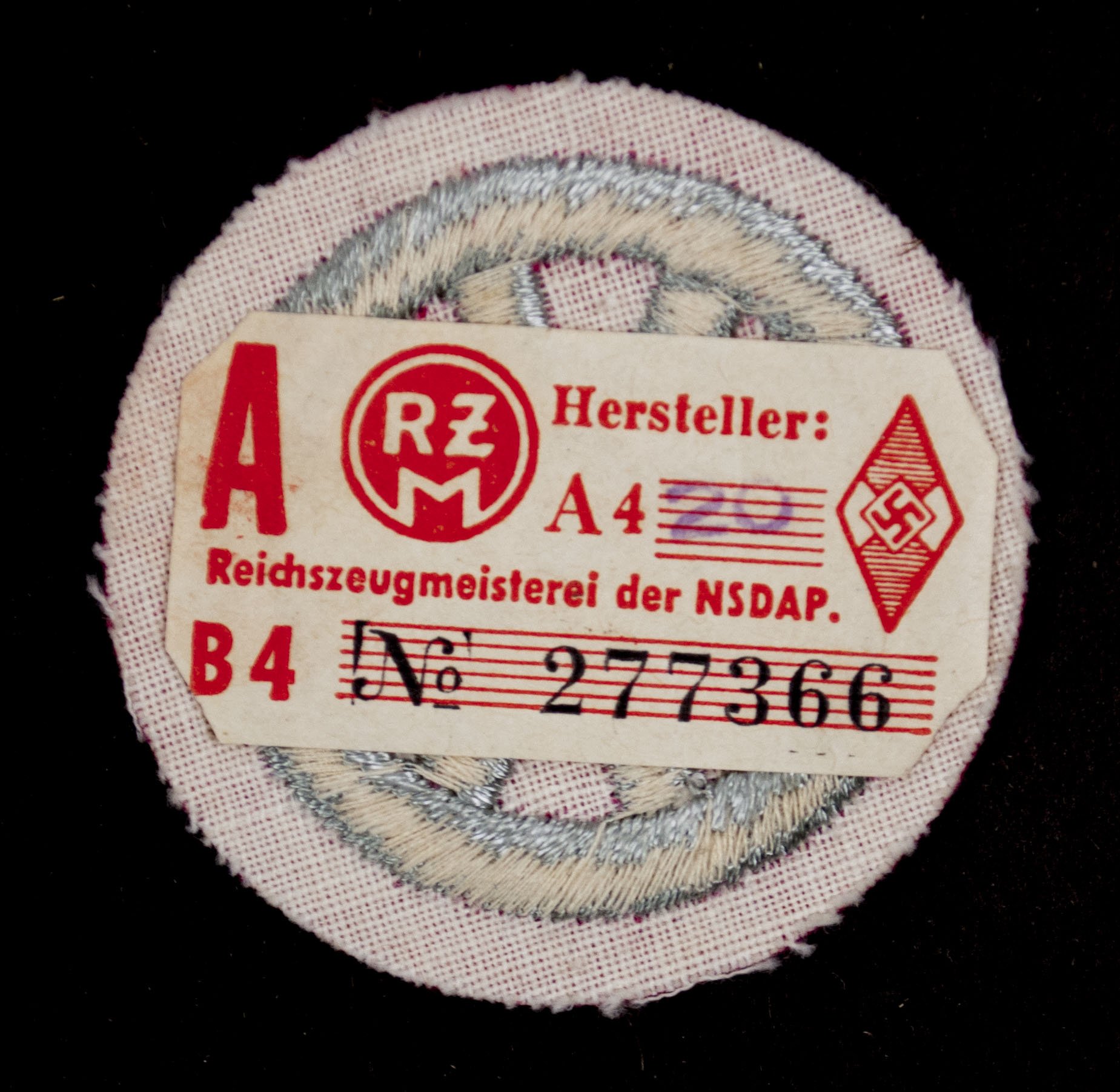 Hitlerjugend (HJ) Motor-HJ Ärmelabzeichen (With RZM tag) — image 2