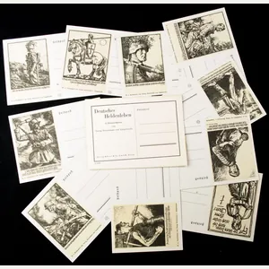 Postcards: Deutsches Heldenleben 10 Feldpost postkarten from Georg Sluyterman von …