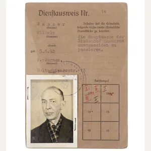 Dienstausweis Pz.-Gren. E.u.A.Btl. 361 Diedenhofenkaserne (Service Identitycard) 1944