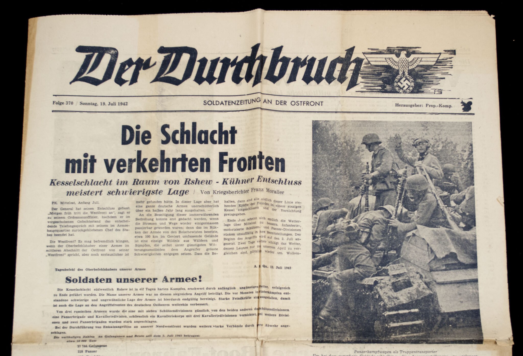 (Newspaper) Der Durchbruch – Soldatenzeitung an der Ostfront Folge 370 (1942) — image 2