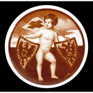 (WWI German Red cross Plate) Preuss. Landesverein vom Roten Kreuz …