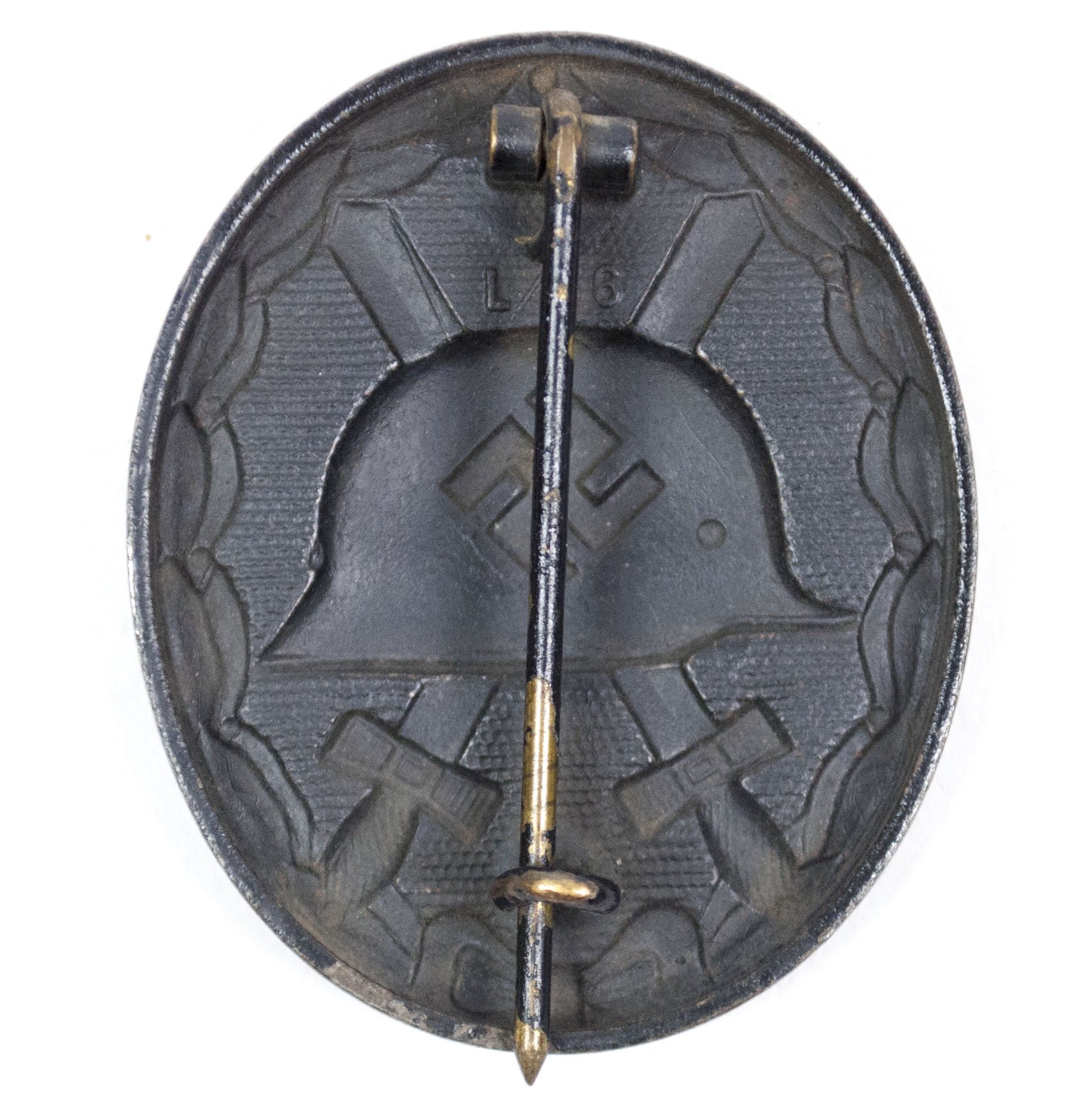 Verwundetenabzeichen in Schwarz / Woundbadge in Black 'L/56' (Maker Funke & Brüninghaus) — image 2
