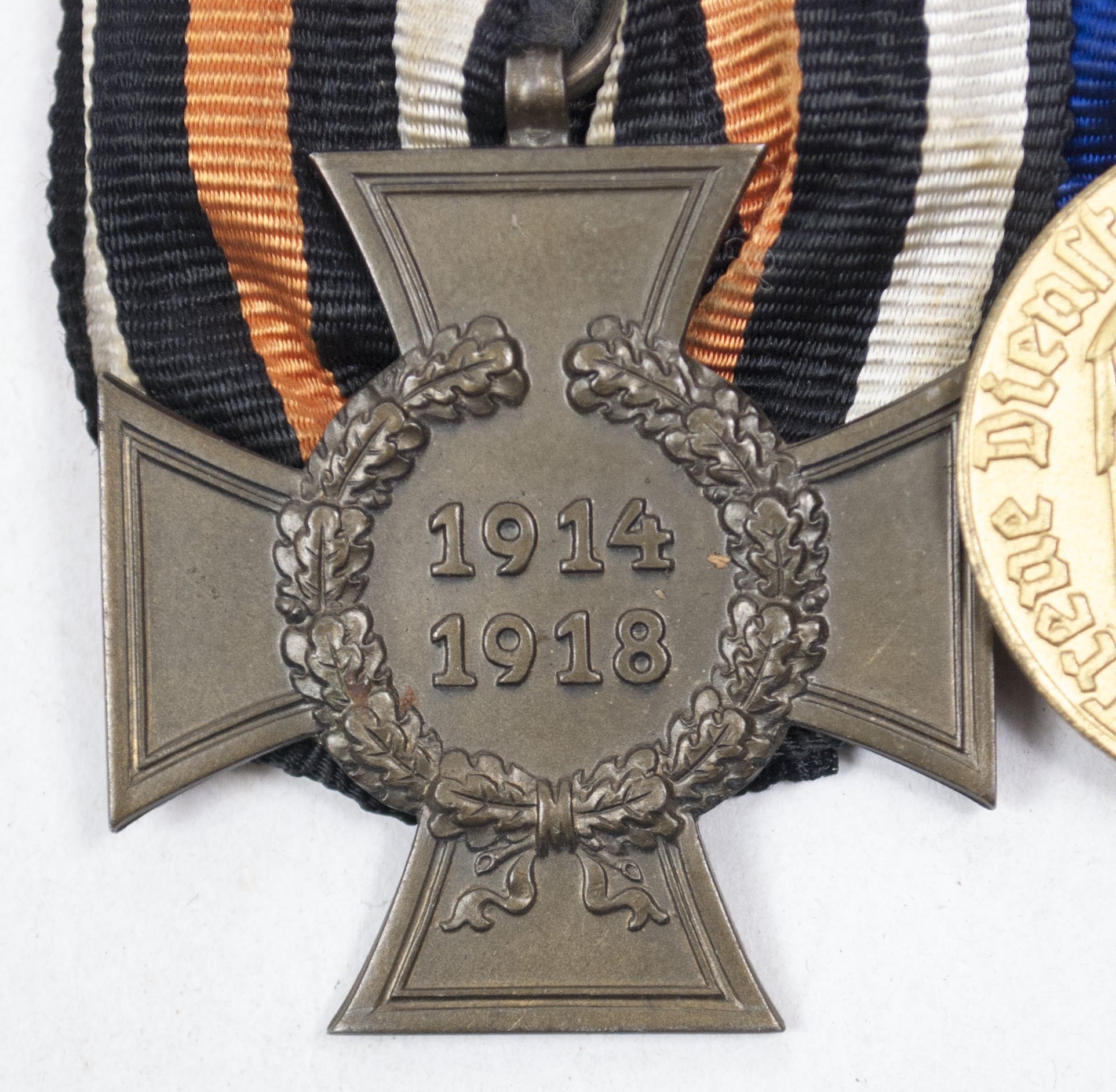 German WWII Medalbar with Nichtkämpferkreuz + Heer Dienstauszeichnung 12 + 4 Jahre — image 5