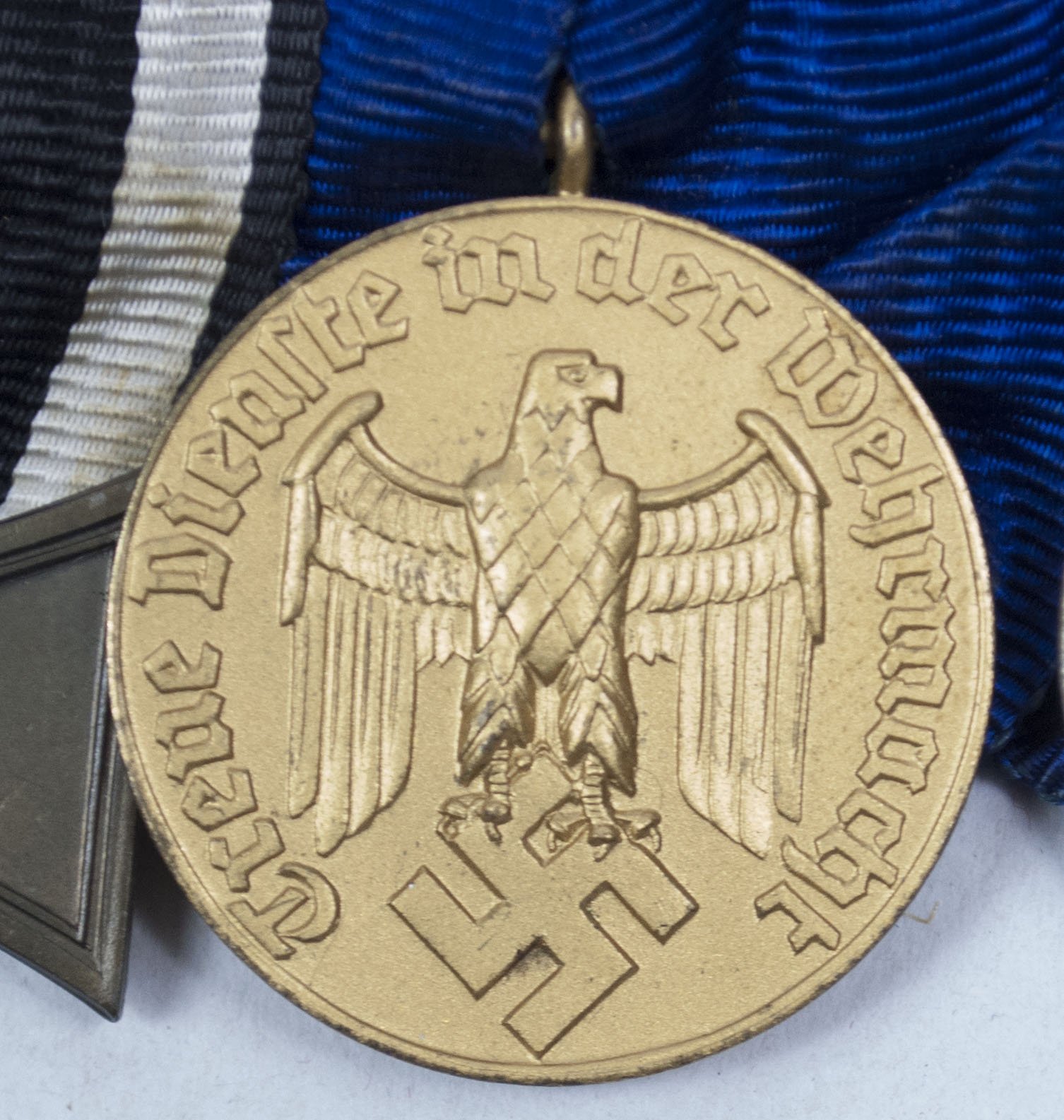 German WWII Medalbar with Nichtkämpferkreuz + Heer Dienstauszeichnung 12 + 4 Jahre — image 6