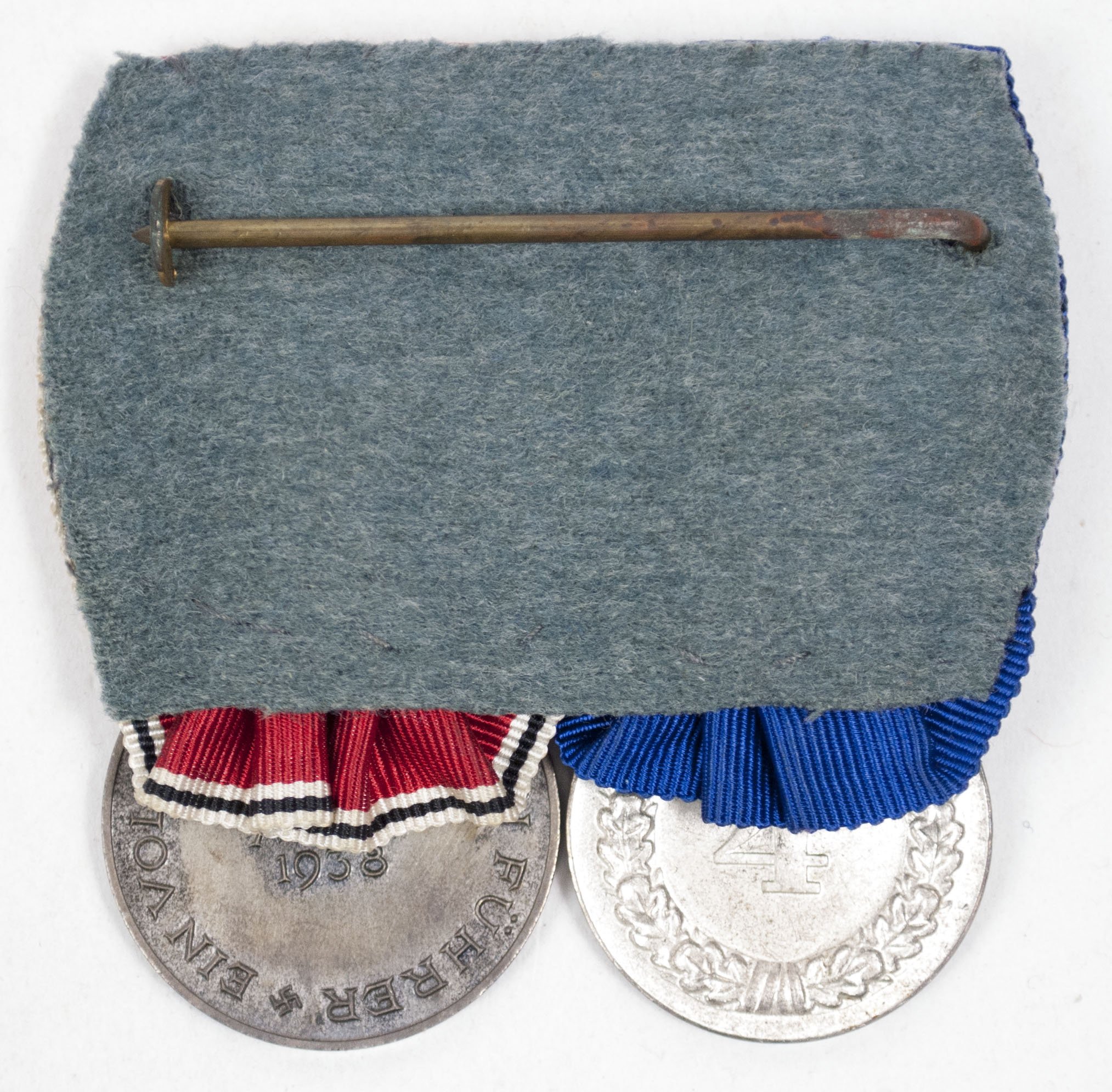 German WWII medalbar with Dienstauszeichung 4 Jahre + Anschluss medaille — image 2
