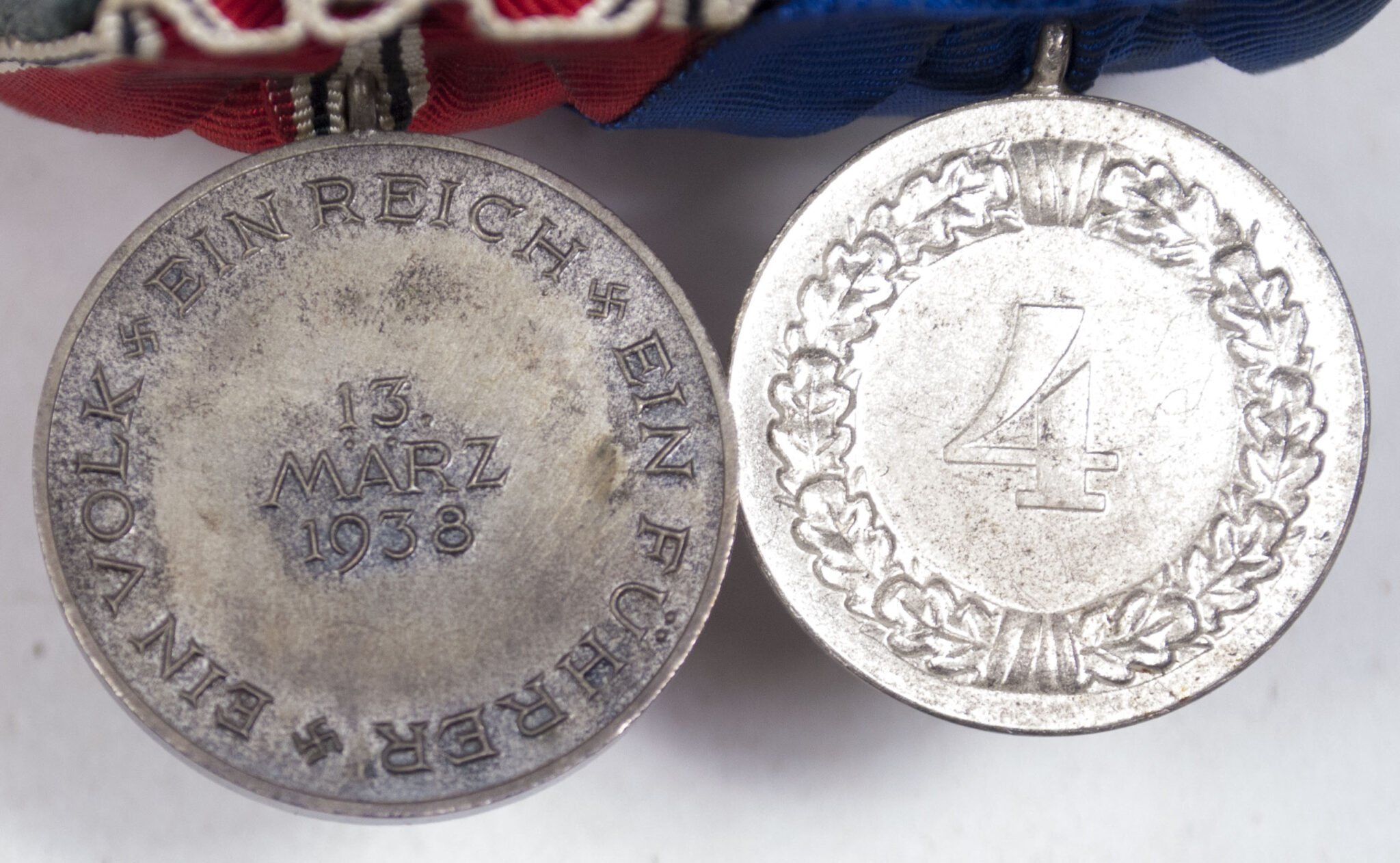 German WWII medalbar with Dienstauszeichung 4 Jahre + Anschluss medaille — image 6