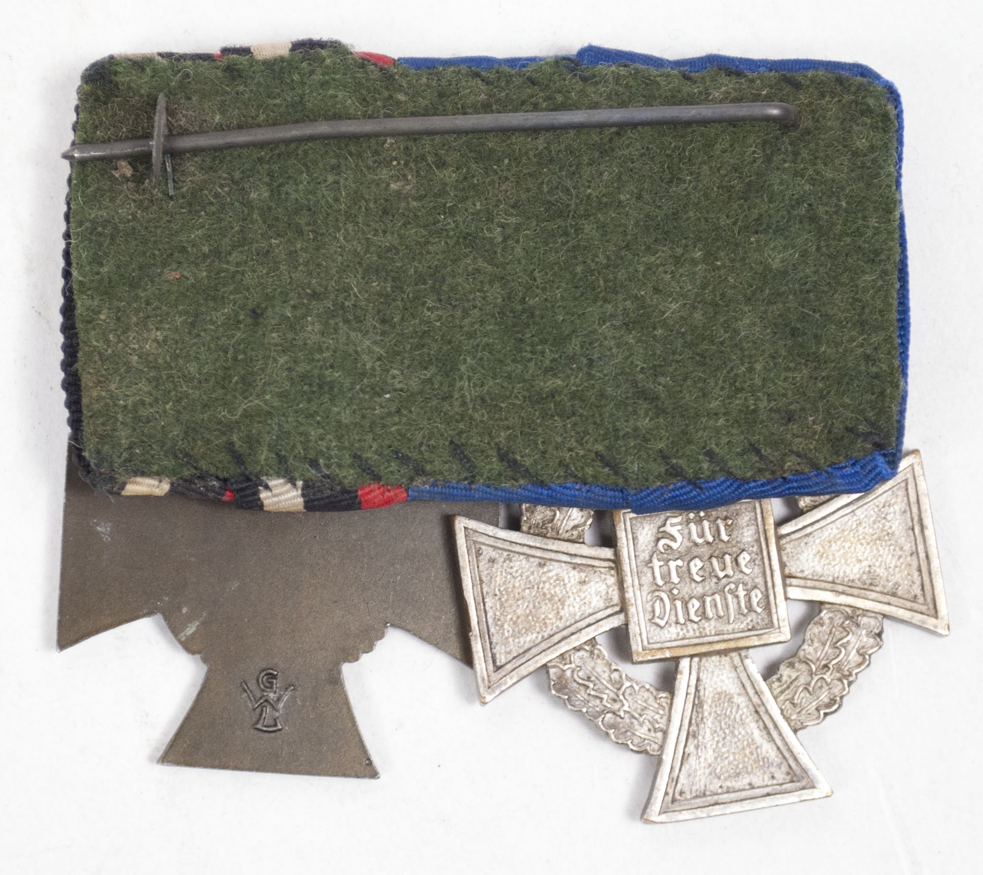 German WWII medalbar with Treue Dienst 25 Jahre + Nichtkämpfer Ehrenkreuz — image 2