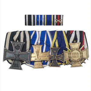 (Schaumburg-Lippe) Medalbar with WWI Ek2, Kreuz für Treue Dienst 1914-1918, …