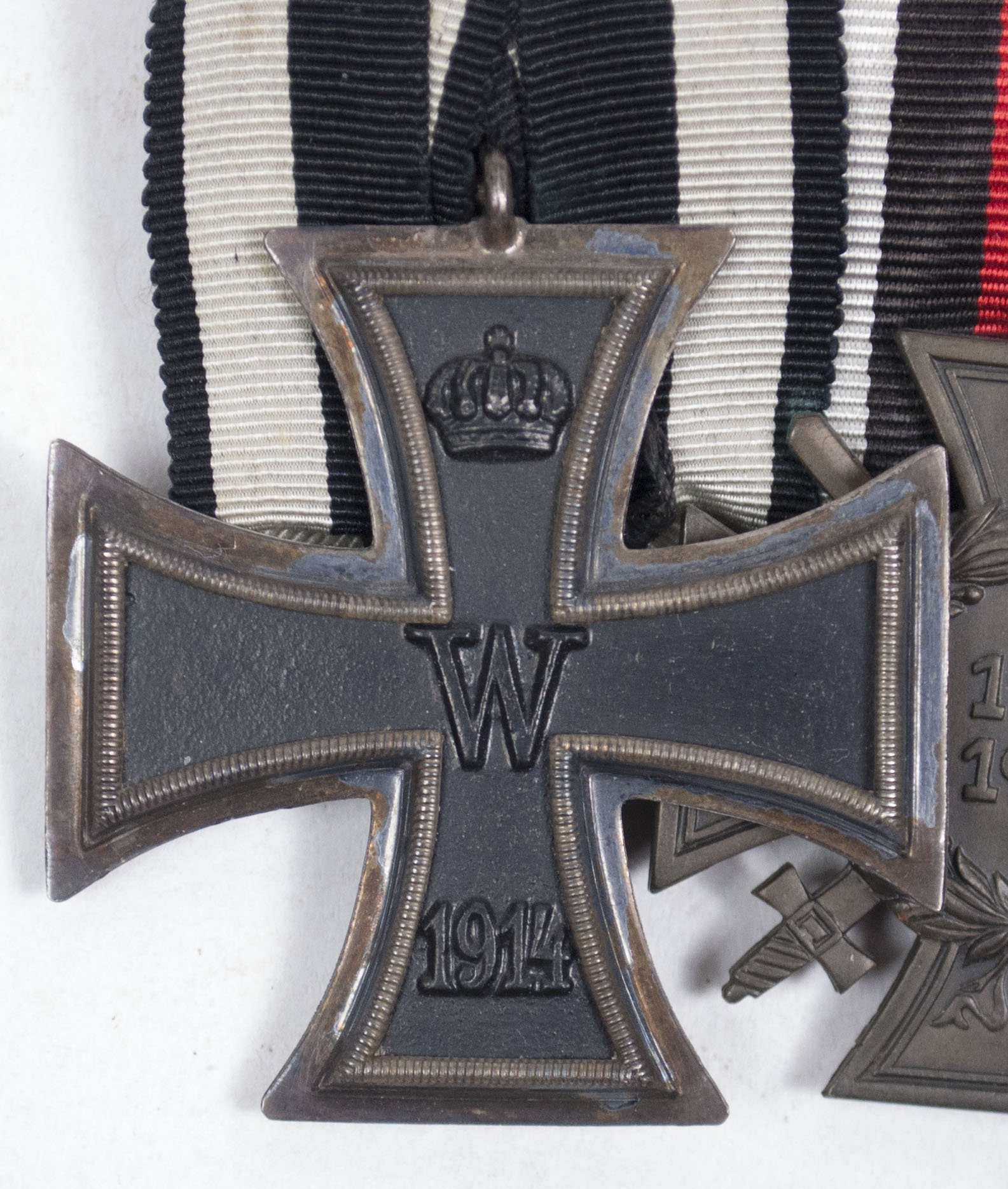 WWI / WWII medalbar with EK2, FEK, Sudeten annexation medaille, Centenary medal — image 4
