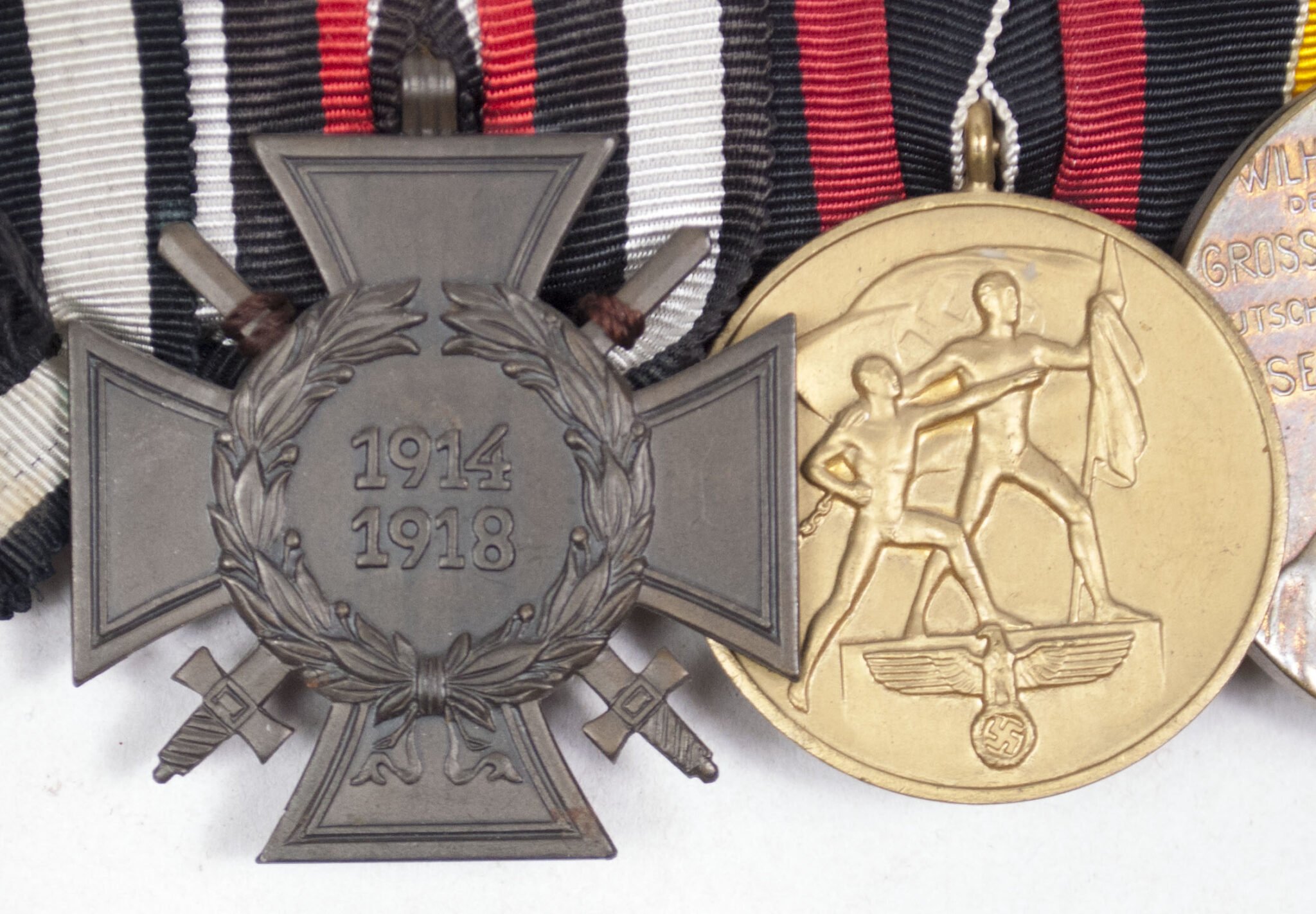 WWI / WWII medalbar with EK2, FEK, Sudeten annexation medaille, Centenary medal — image 5
